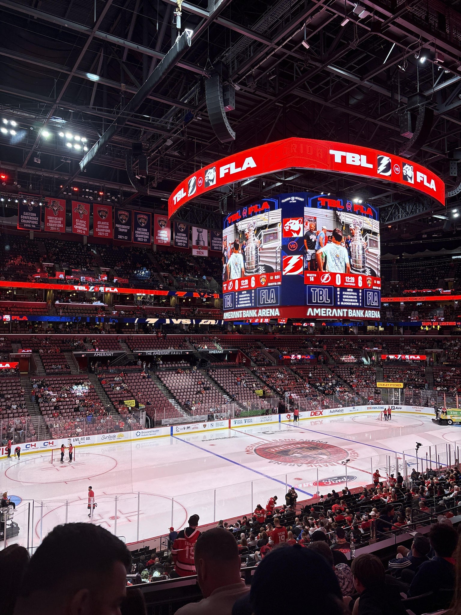 Real Fan View taken from Section 121 at Amerant Bank Arena by Cindy G