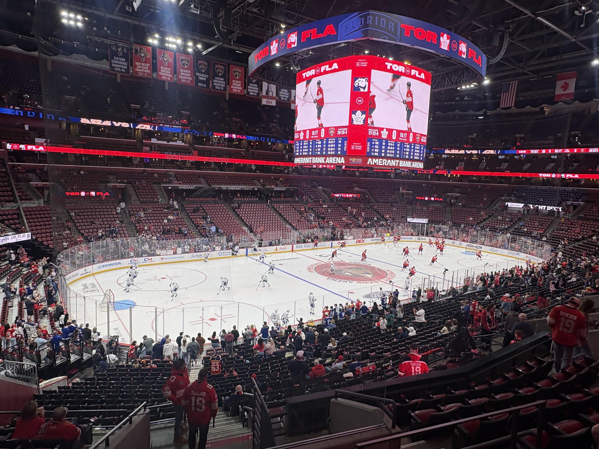 Real Fan View taken from Section 121 at Amerant Bank Arena by Shawn W