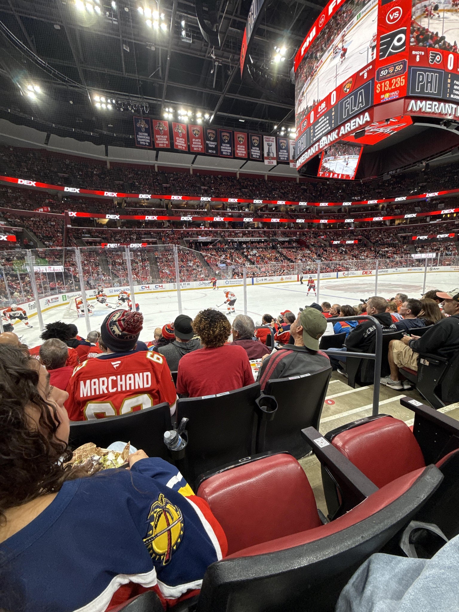 Real Fan View taken from Section 121 at Amerant Bank Arena by Paul L