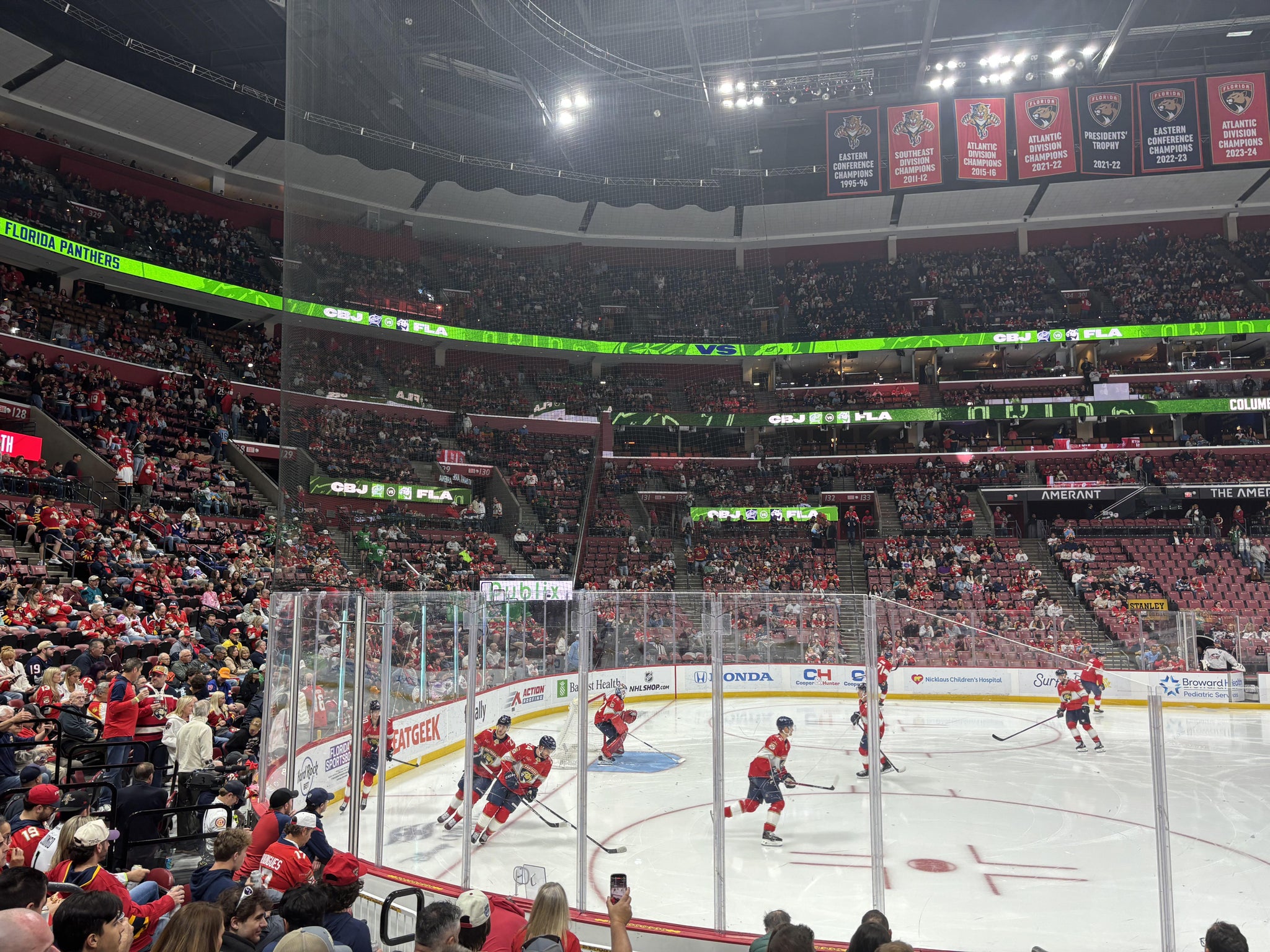 Real Fan View taken from Section 121 at Amerant Bank Arena by Osvaldo G