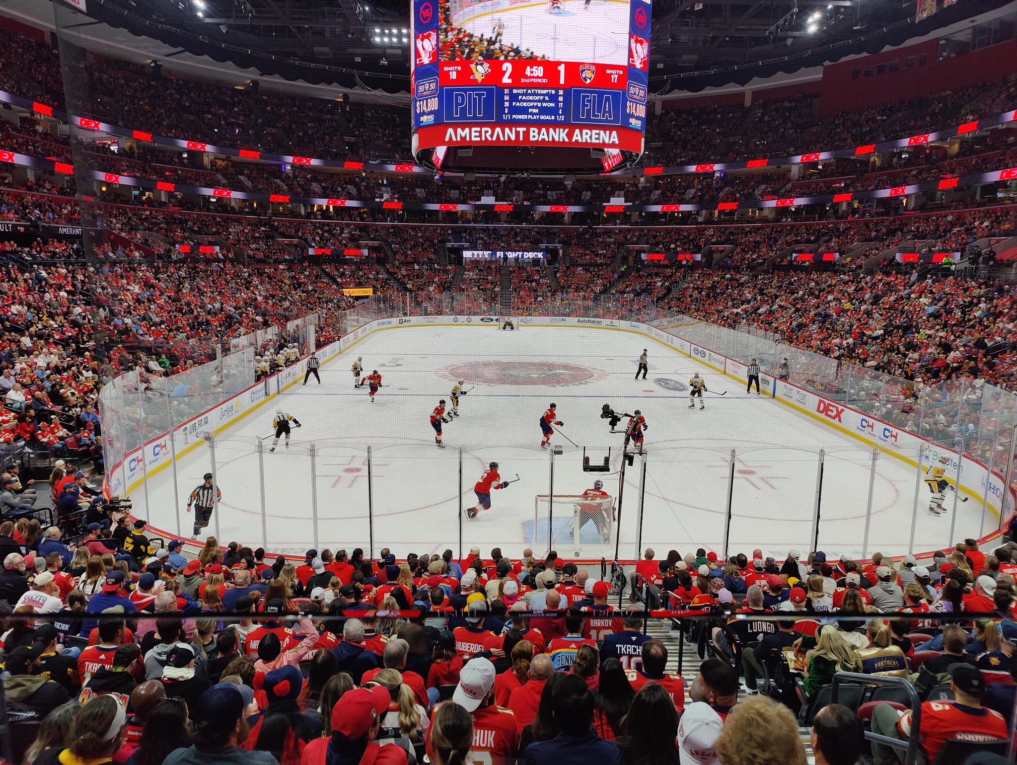 Real Fan View taken from Section 127 at Amerant Bank Arena by Erin H