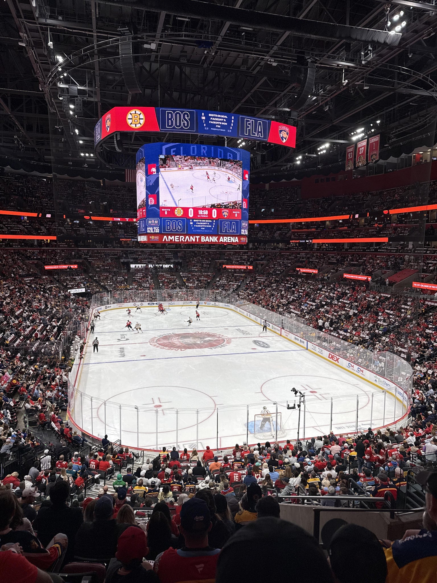 Real Fan View taken from Section 128 at Amerant Bank Arena by Jorge R