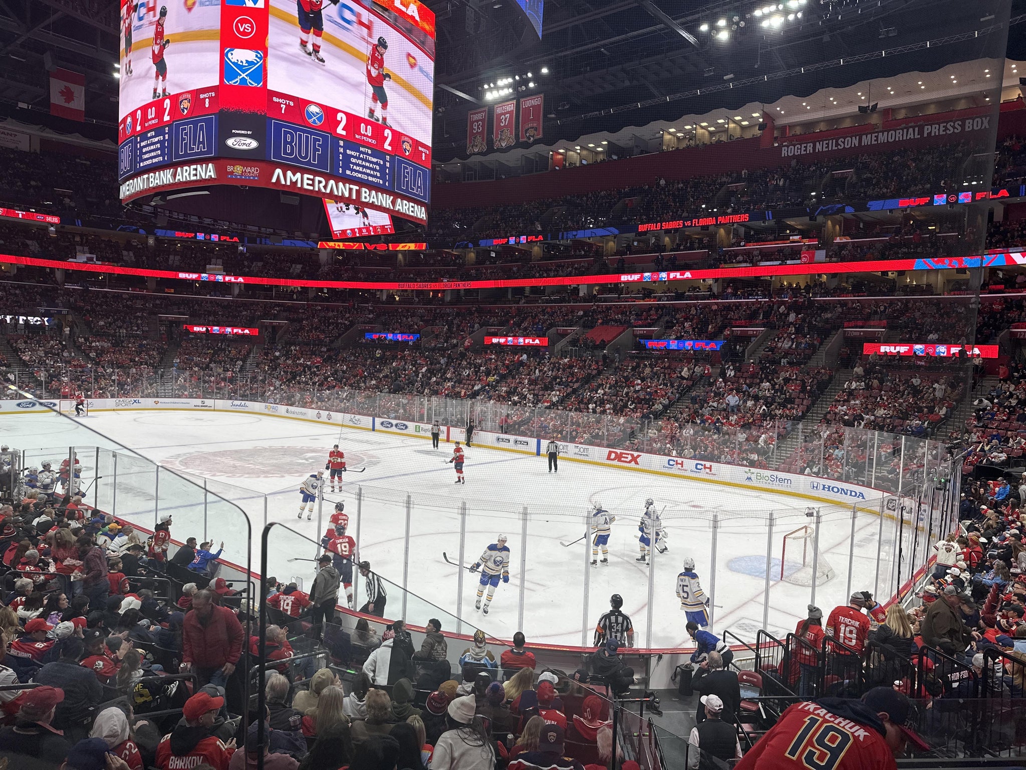 Real Fan View taken from Section 130 at Amerant Bank Arena by Matthew S