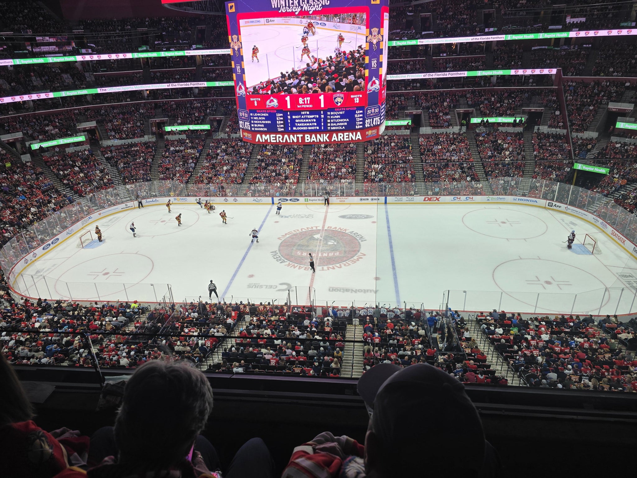 Real Fan View taken from Section 301 at Amerant Bank Arena by Curtis C