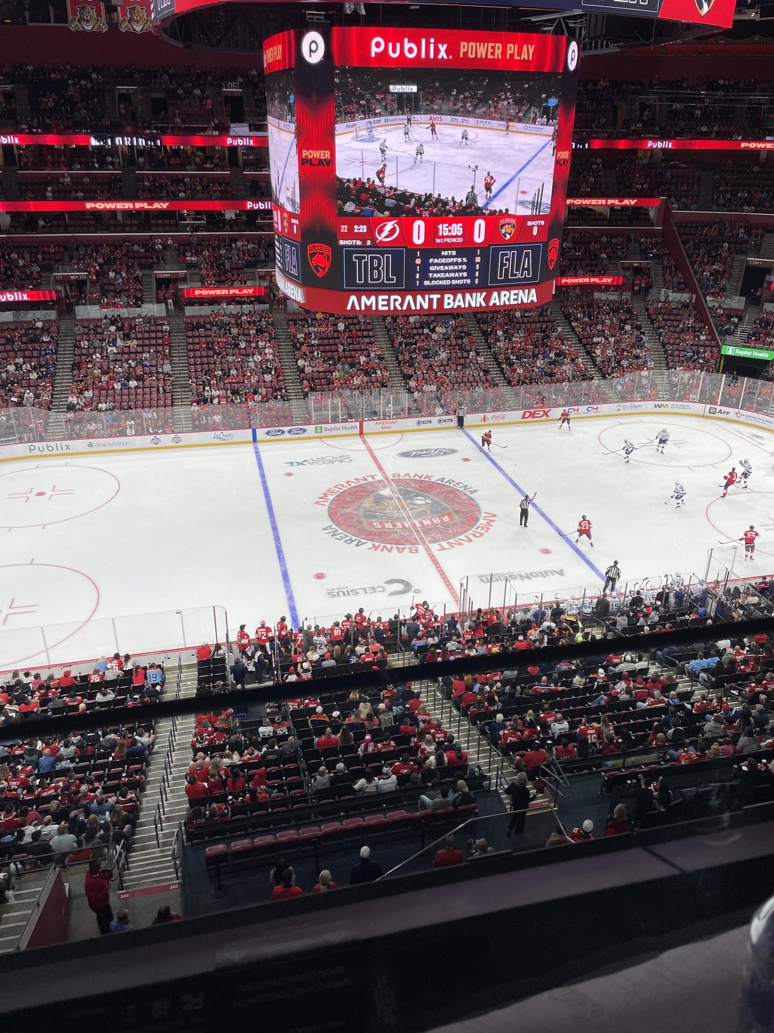 Real Fan View taken from Section 302 at Amerant Bank Arena by Isabel M