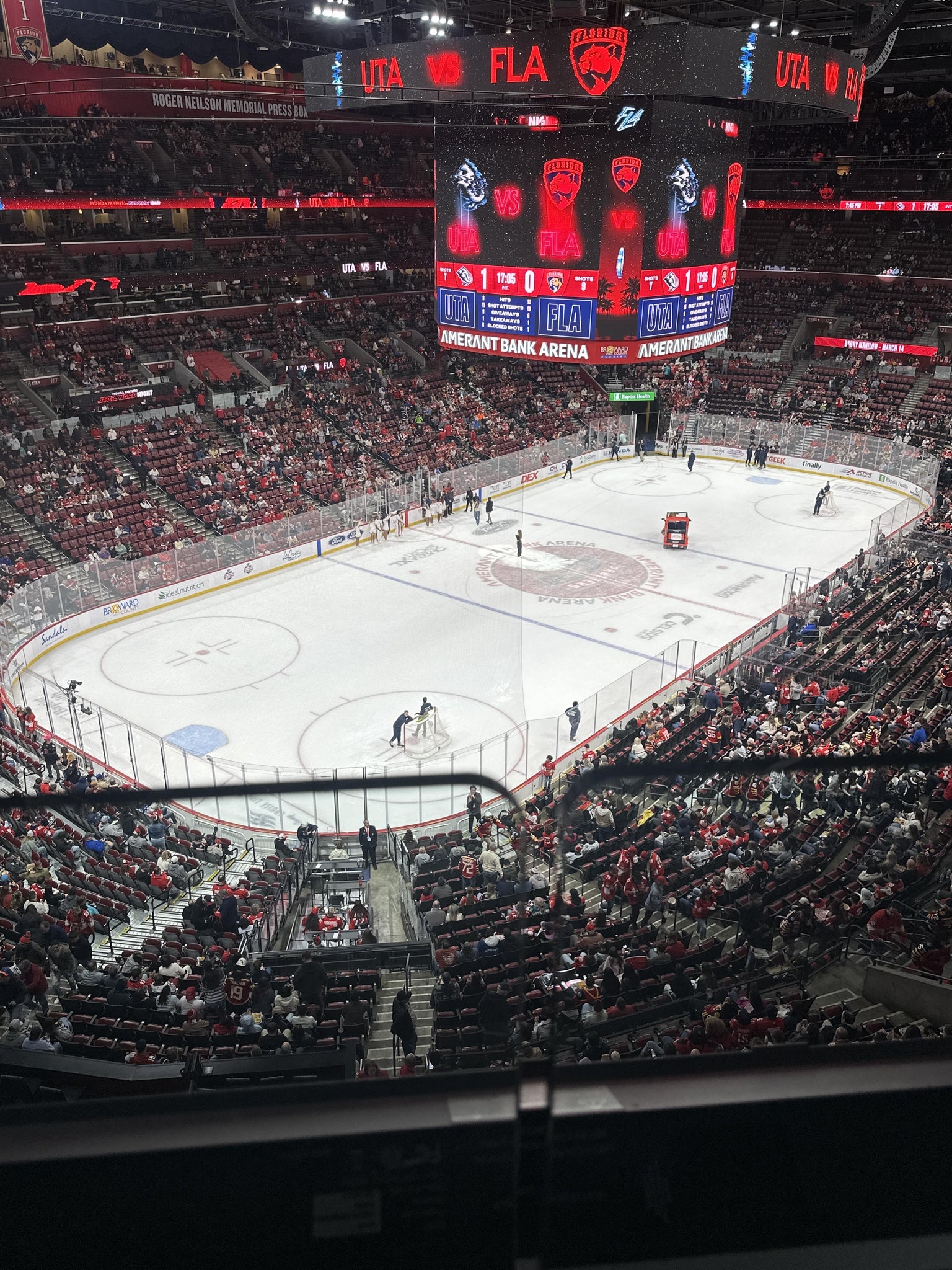 Real Fan View taken from Section 306 at Amerant Bank Arena by Erik H
