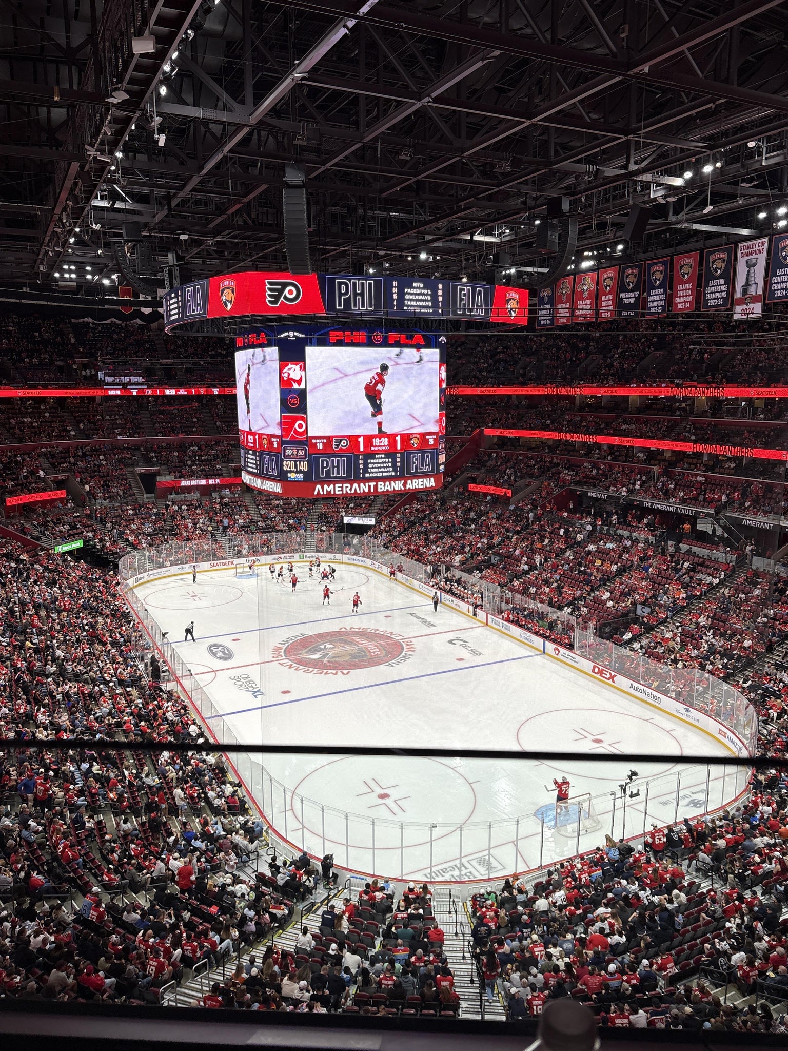 Real Fan View taken from Section 312 at Amerant Bank Arena by Emma L