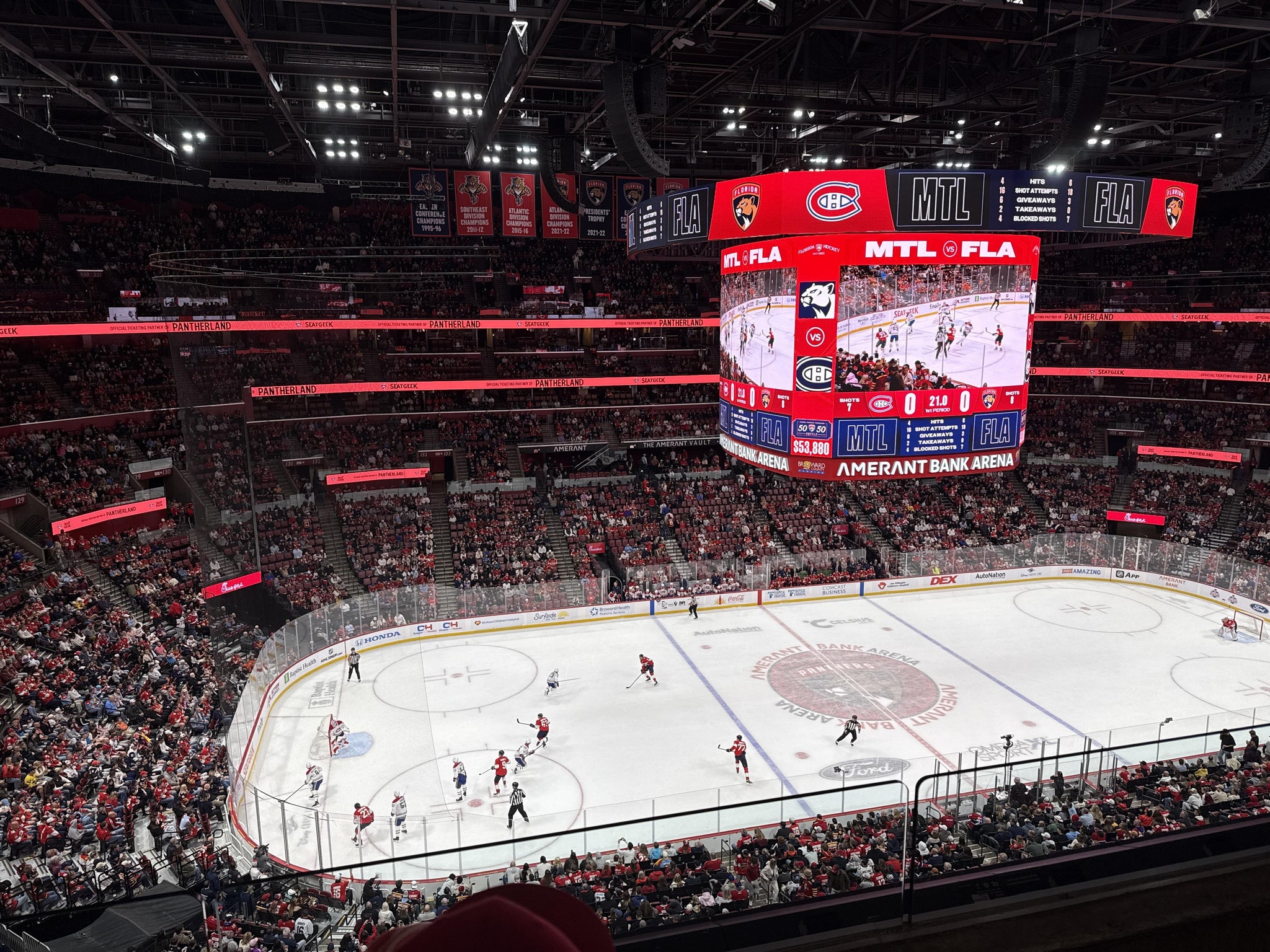 Real Fan View taken from Section 320 at Amerant Bank Arena by Alyssa R