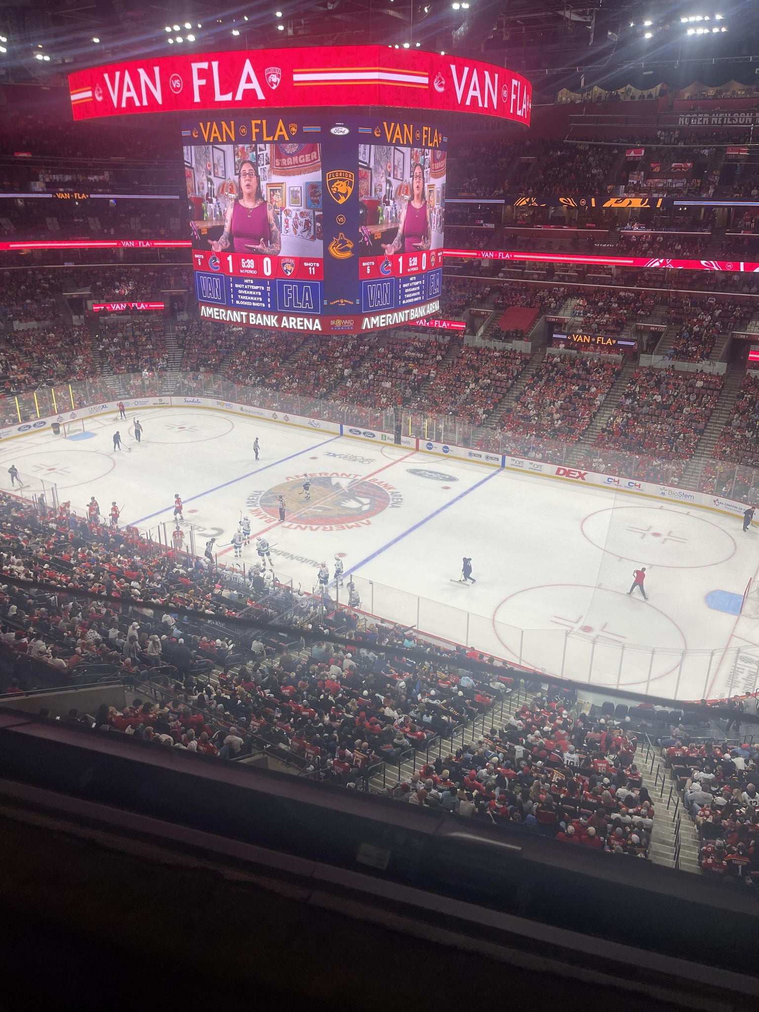 Real Fan View taken from Section 332 at Amerant Bank Arena by Robert L
