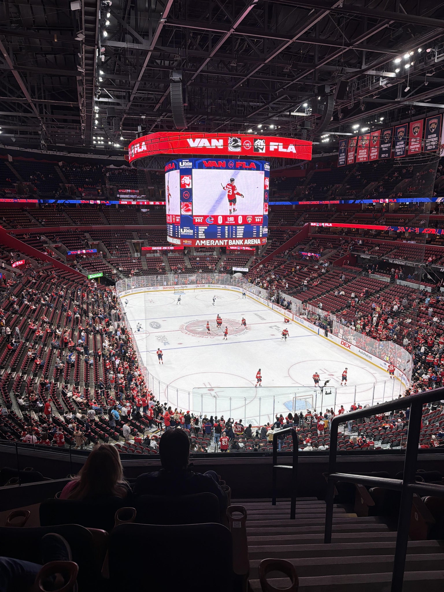 Real Fan View taken from Club 11 at Amerant Bank Arena by Chana S