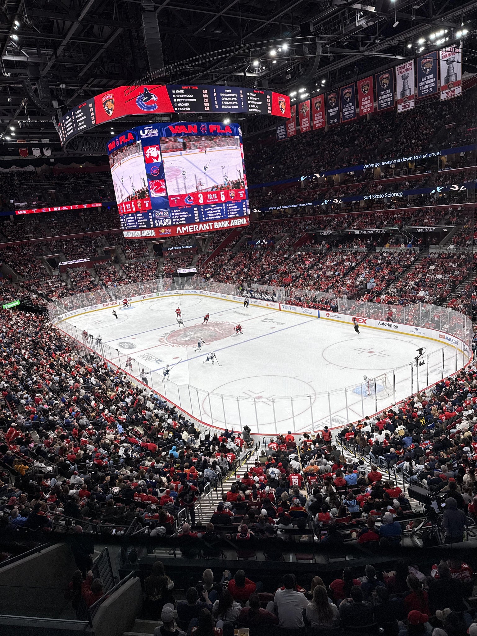 Real Fan View taken from Club 13 at Amerant Bank Arena by Gabrielle S