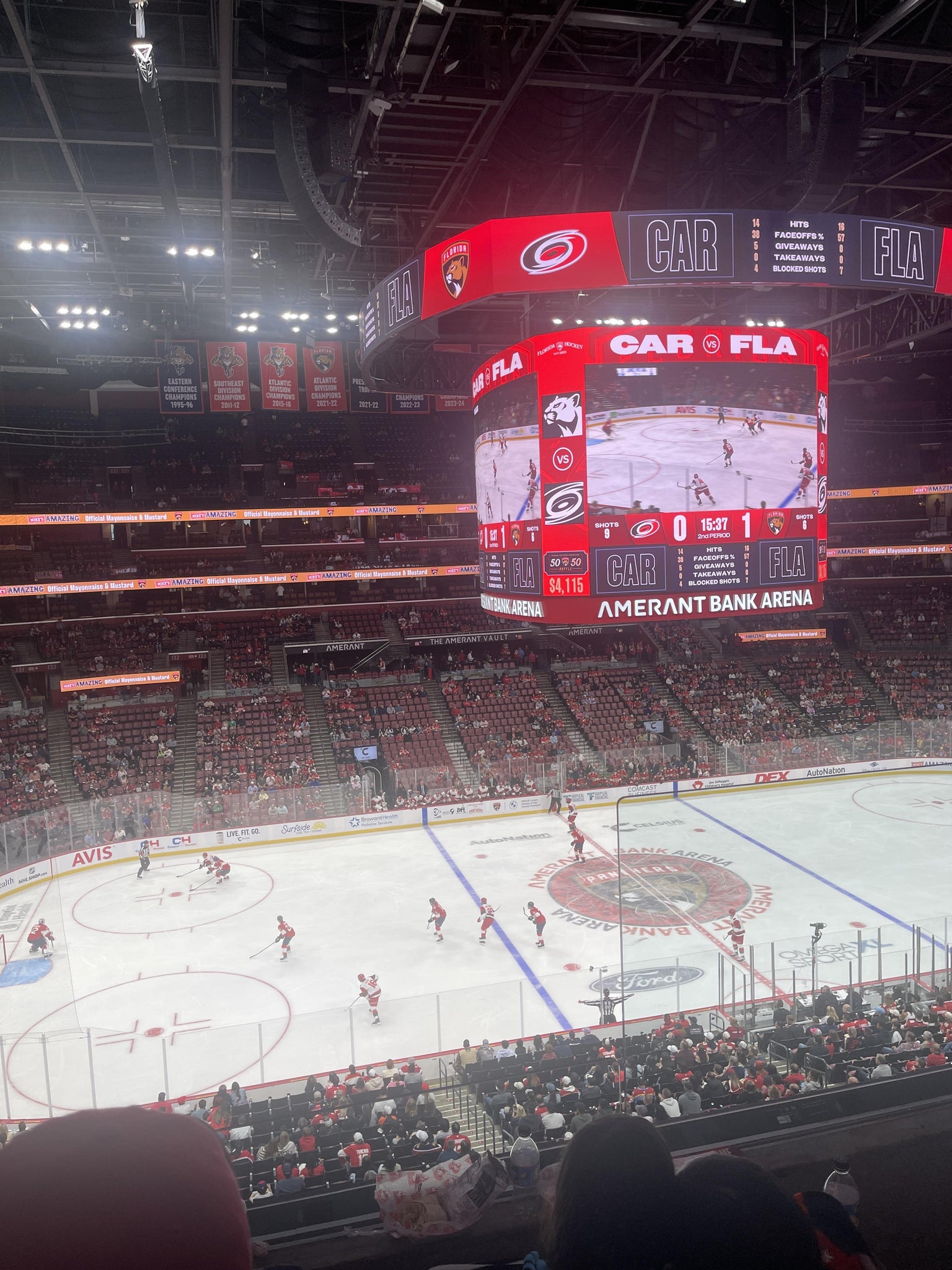 Real Fan View taken from Club 20 at Amerant Bank Arena by Robert G