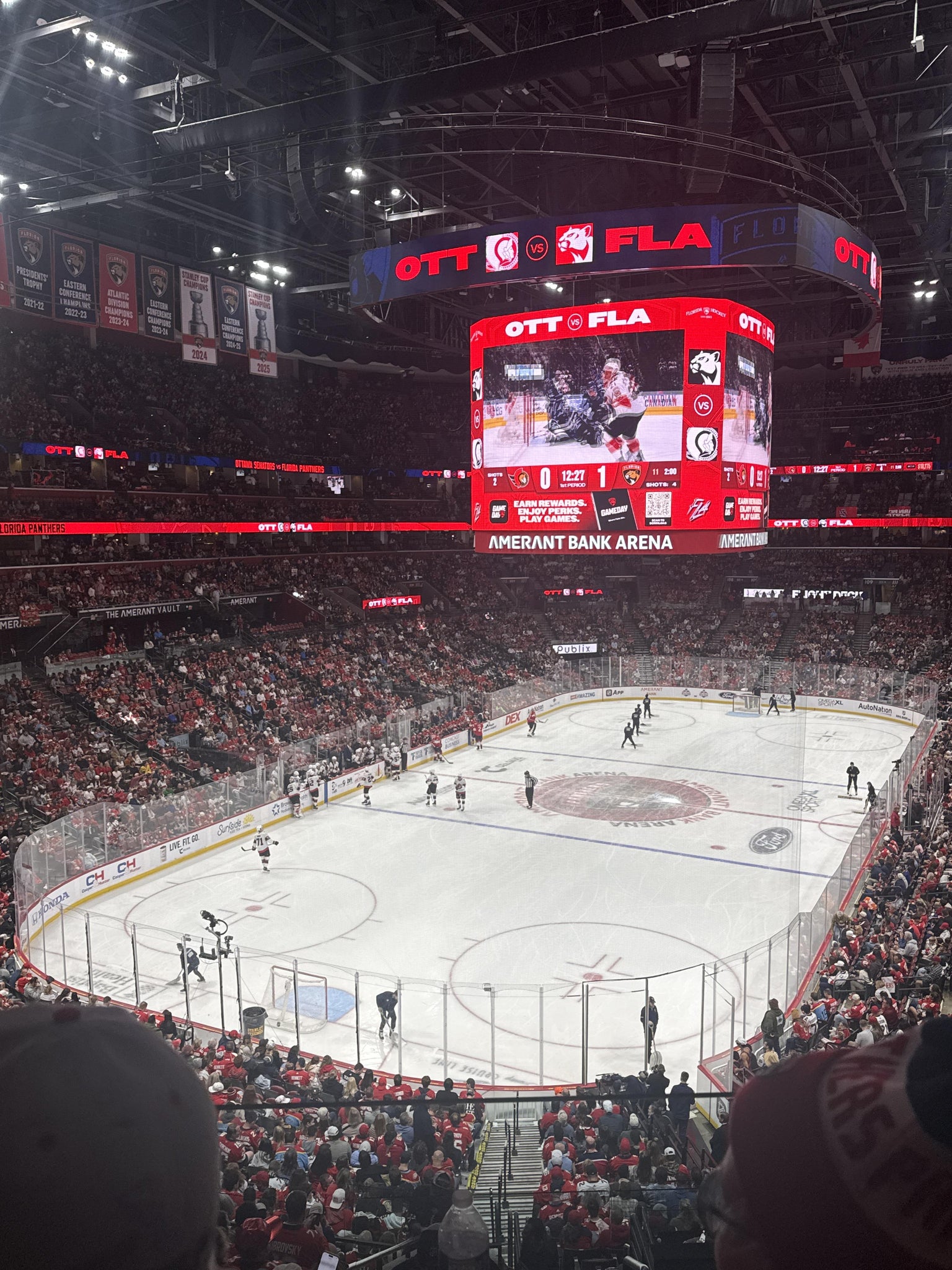 Real Fan View taken from Club 25 at Amerant Bank Arena by Stephanie G