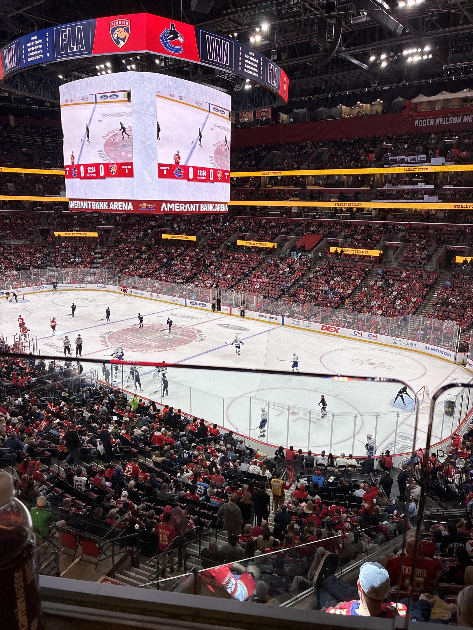 Real Fan View taken from Club 32 at Amerant Bank Arena by Giovanni D