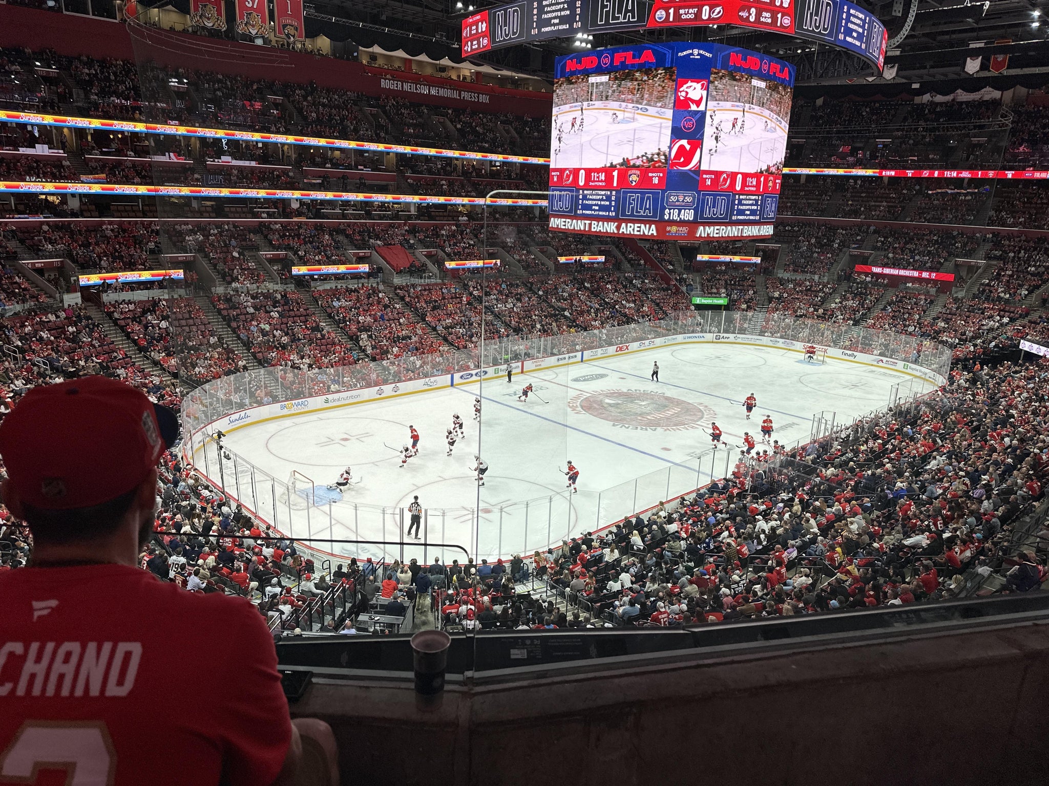 Real Fan View taken from Club 6 at Amerant Bank Arena by Ron J