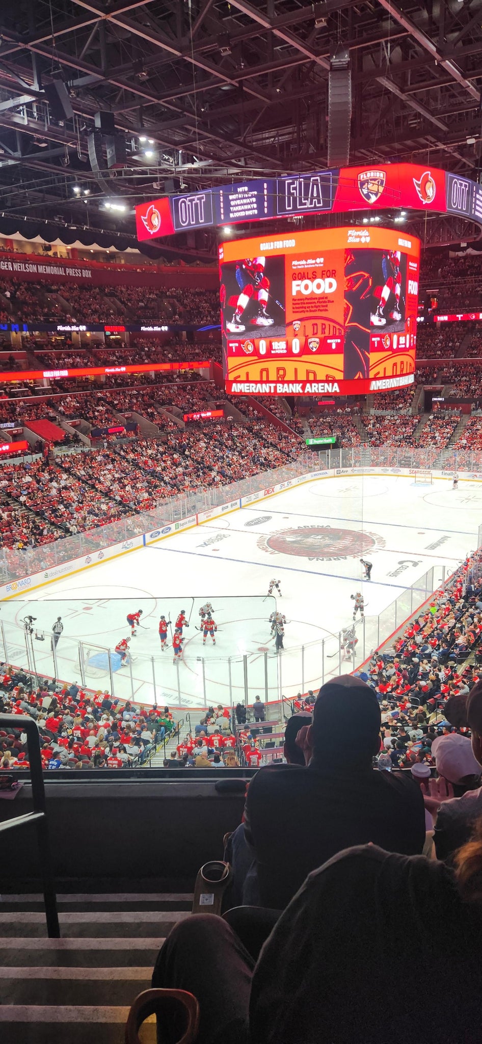 Real Fan View taken from Club 7 at Amerant Bank Arena by Kacey W