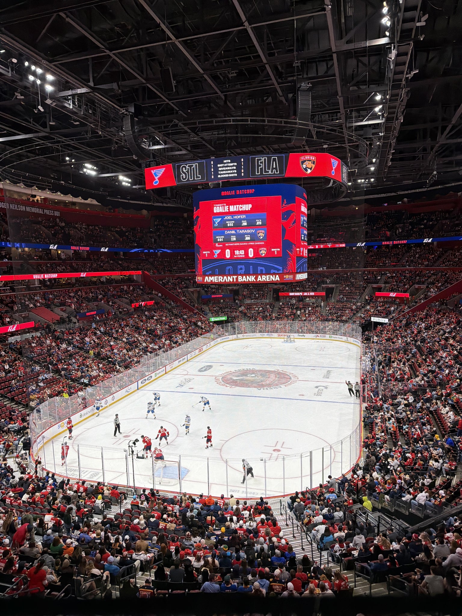Real Fan View taken from Club 8 at Amerant Bank Arena by Meredith L