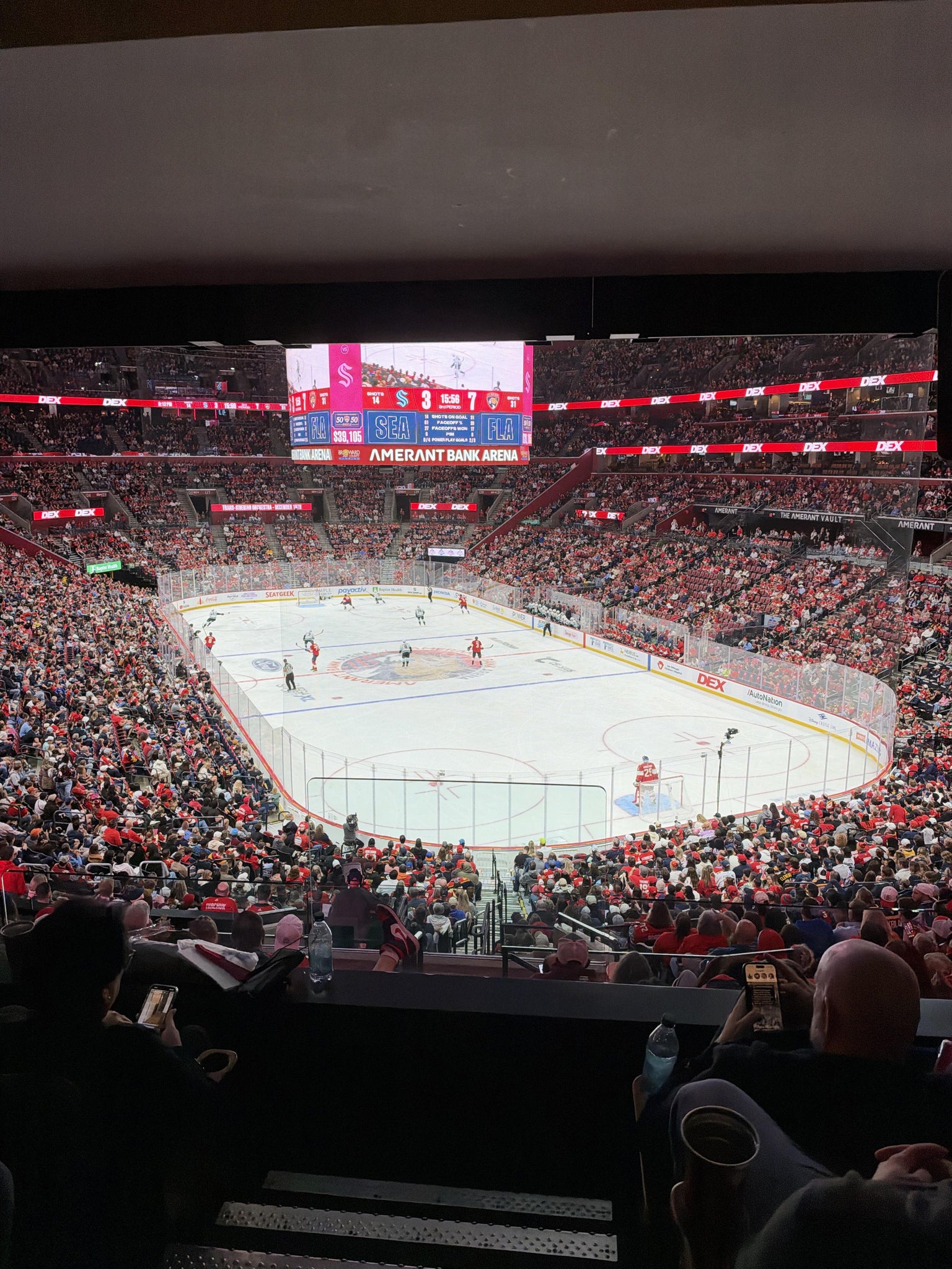 Real Fan View taken from Section SL 30 at Amerant Bank Arena by Jason M