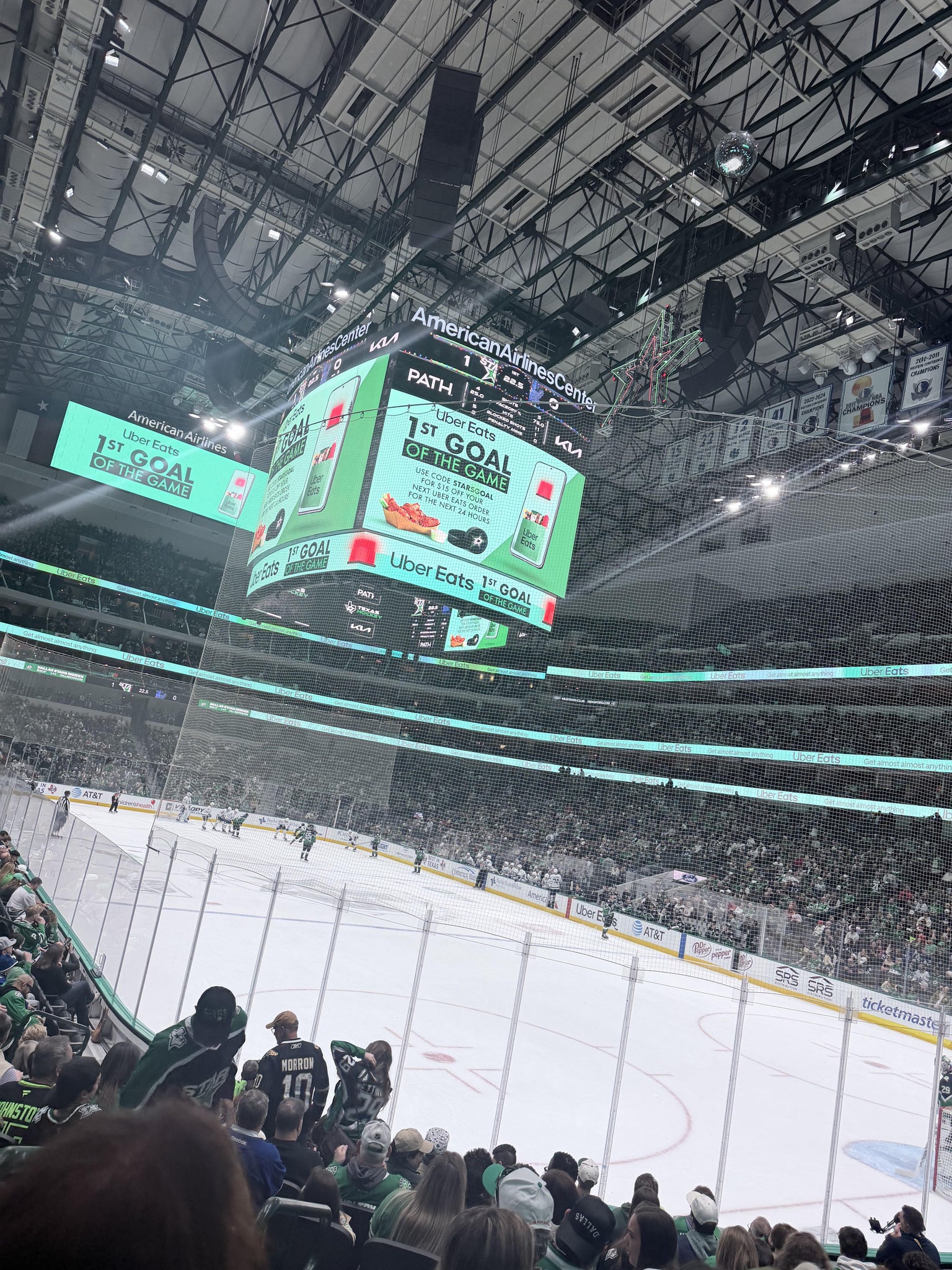 Real Fan View taken from Section 102 at American Airlines Center by Tephany M