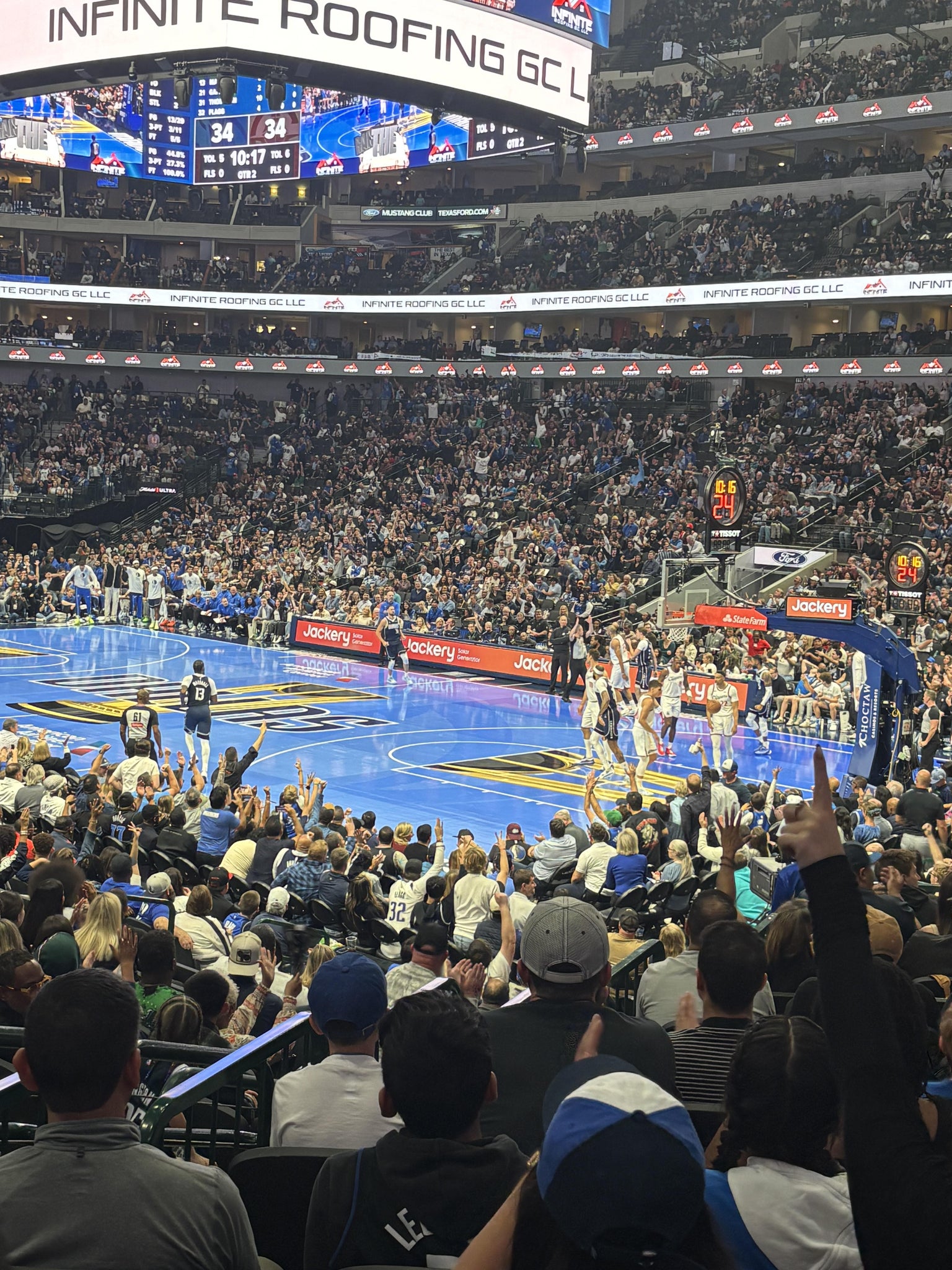 Real Fan View taken from Section 103 at American Airlines Center by Pamela S