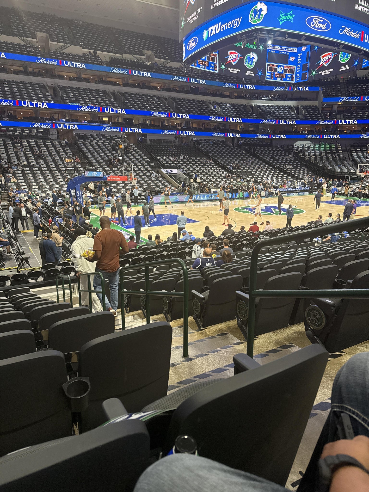 Real Fan View taken from Section 109 at American Airlines Center by Michelle M