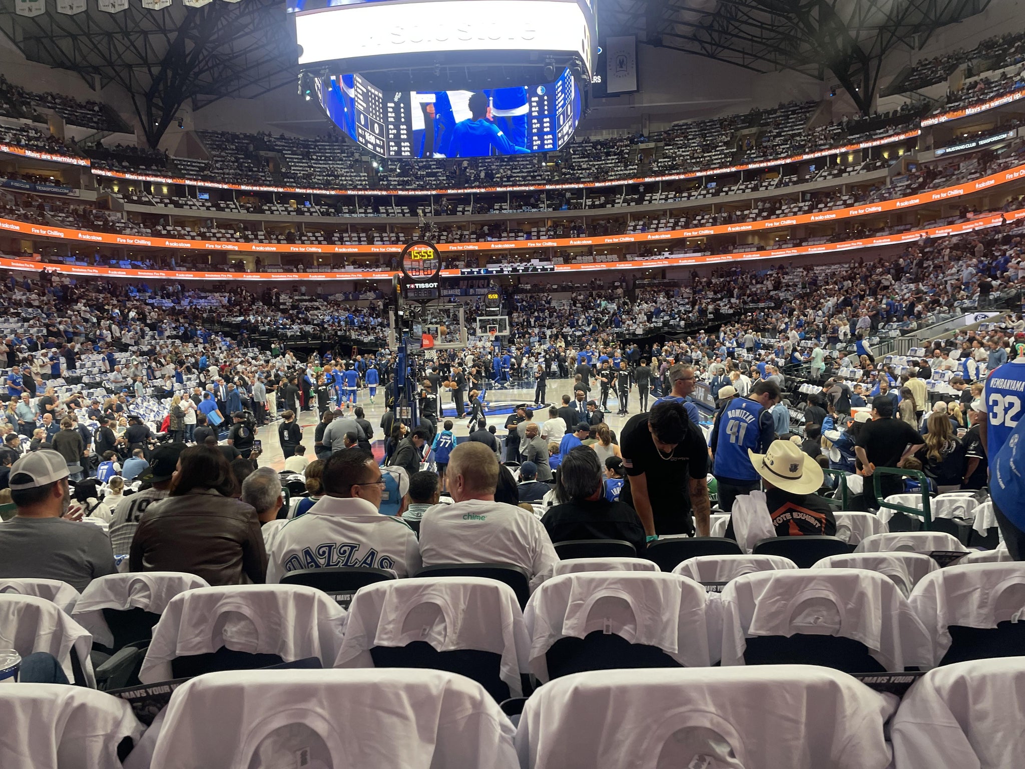 Real Fan View taken from Section 124 at American Airlines Center by Joshua B