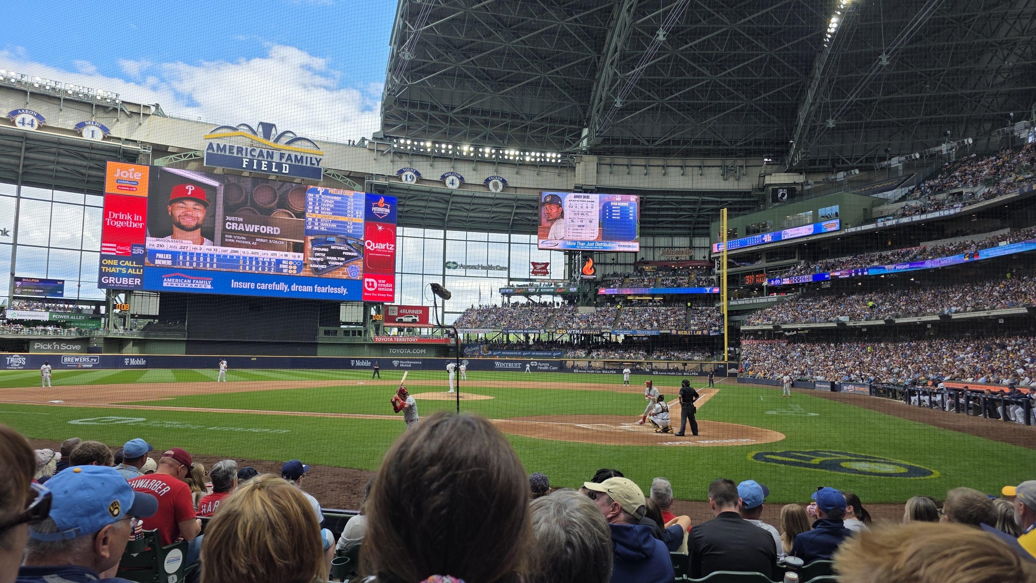 Real Fan View taken from Section 119 at American Family Field by Jennifer k B