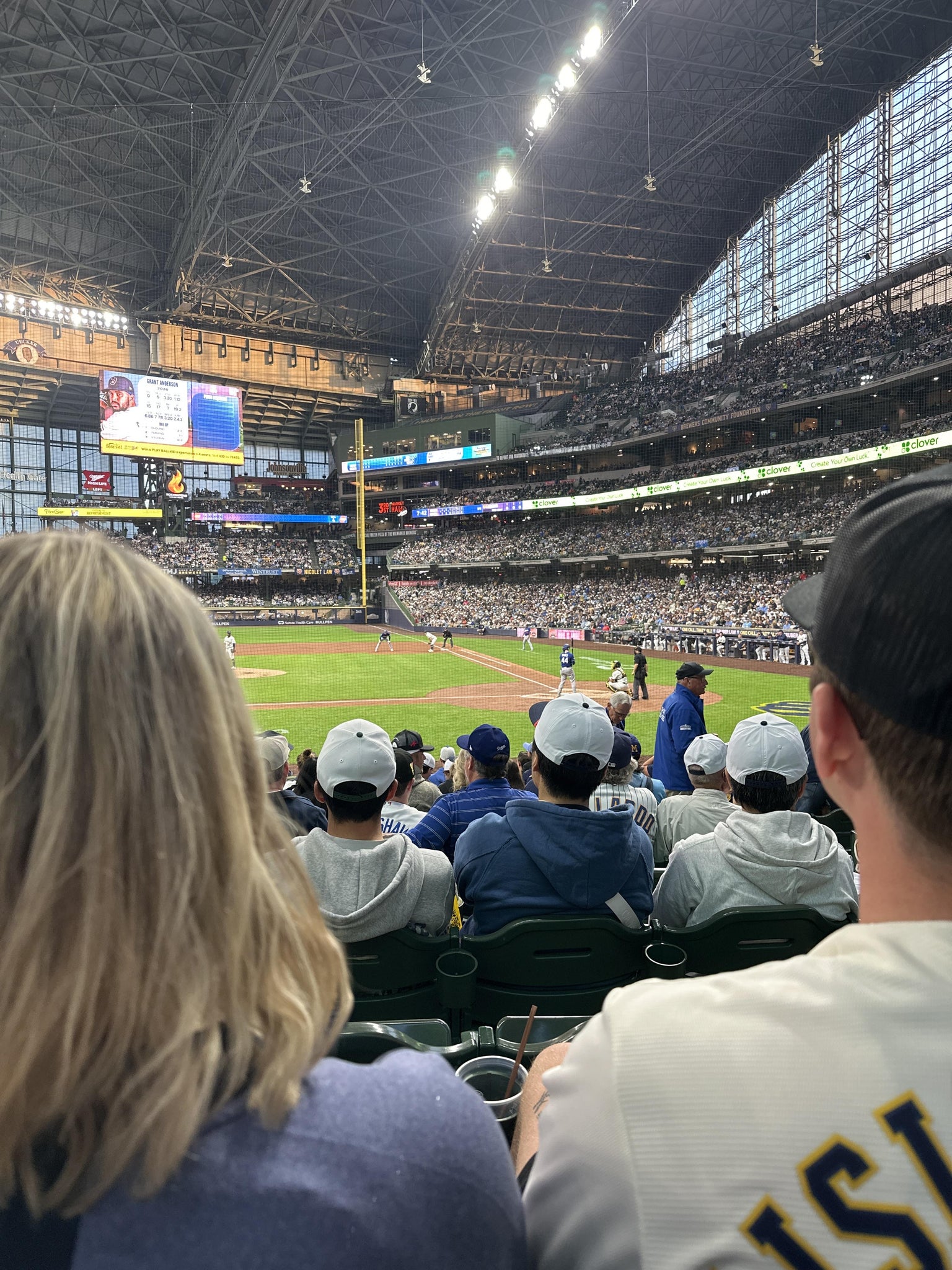 Real Fan View taken from Section 121 at American Family Field by Ana G