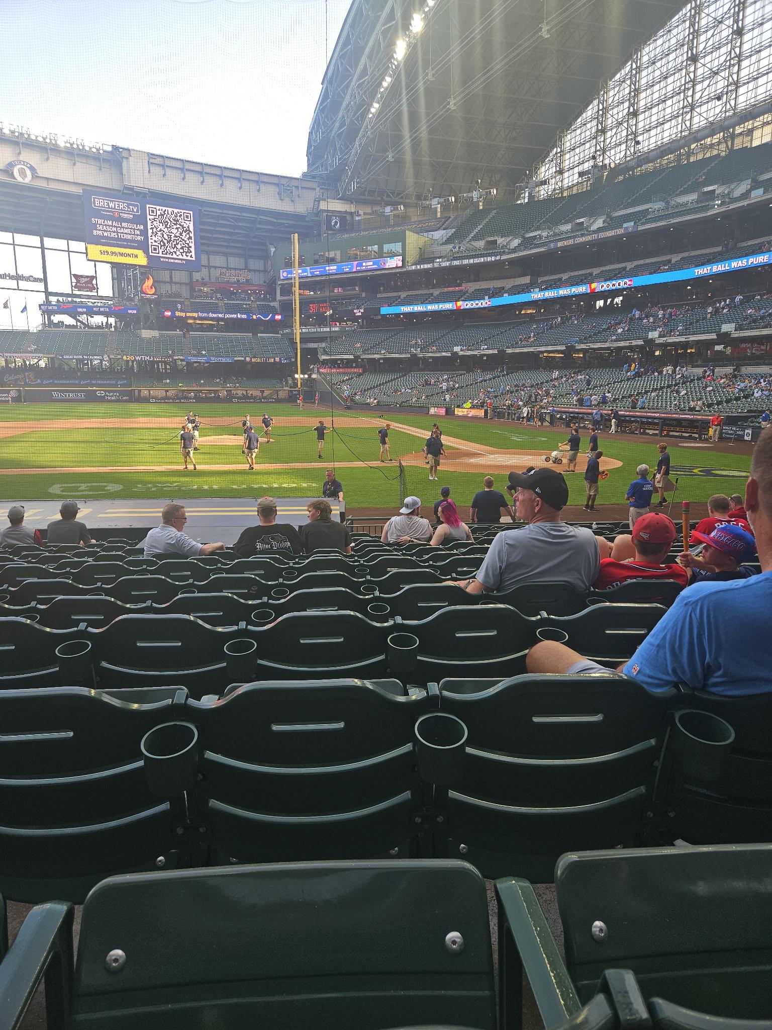 Real Fan View taken from Section 121 at American Family Field by Susanne L