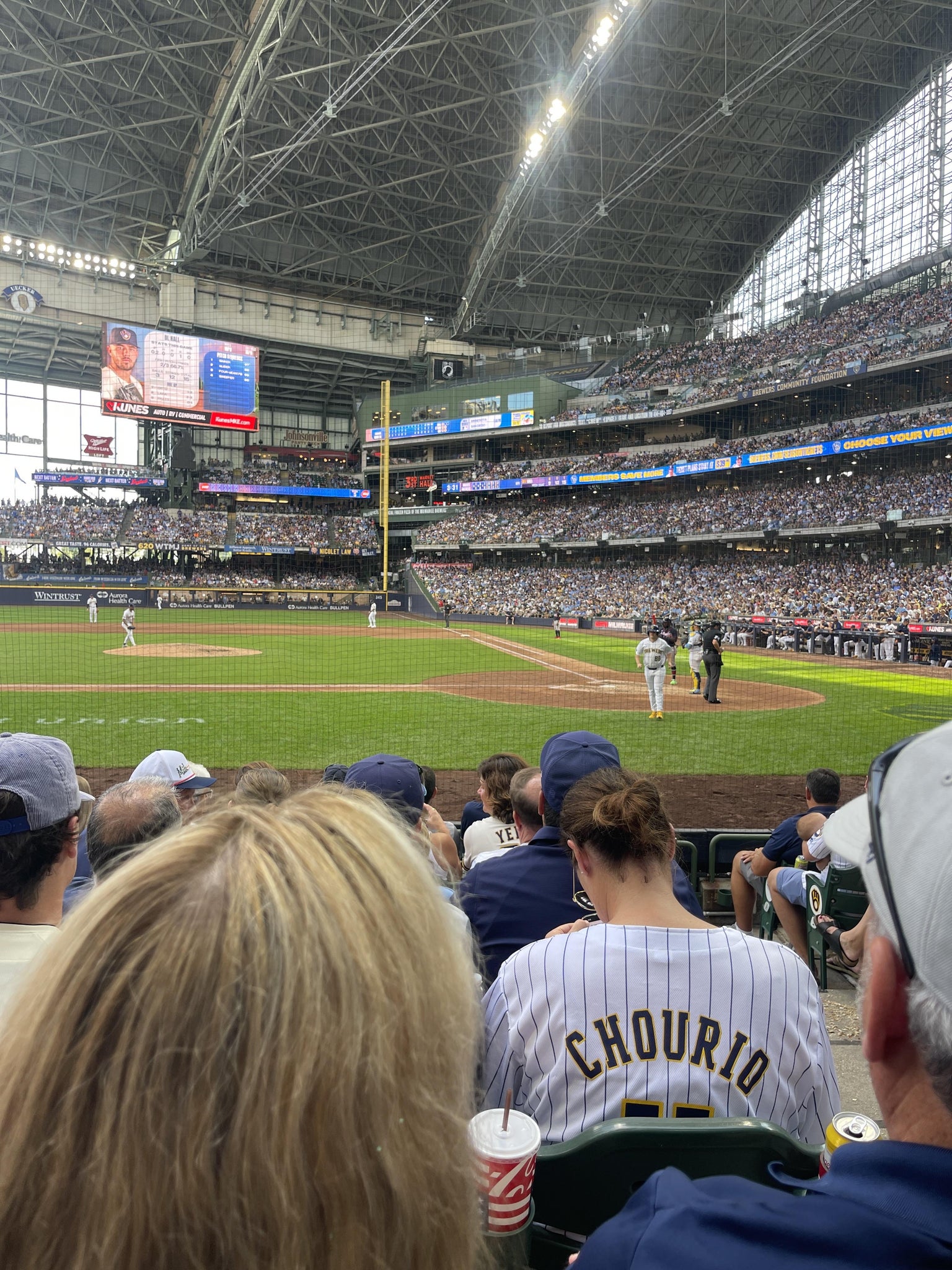Real Fan View taken from Section 121 at American Family Field by Jen E