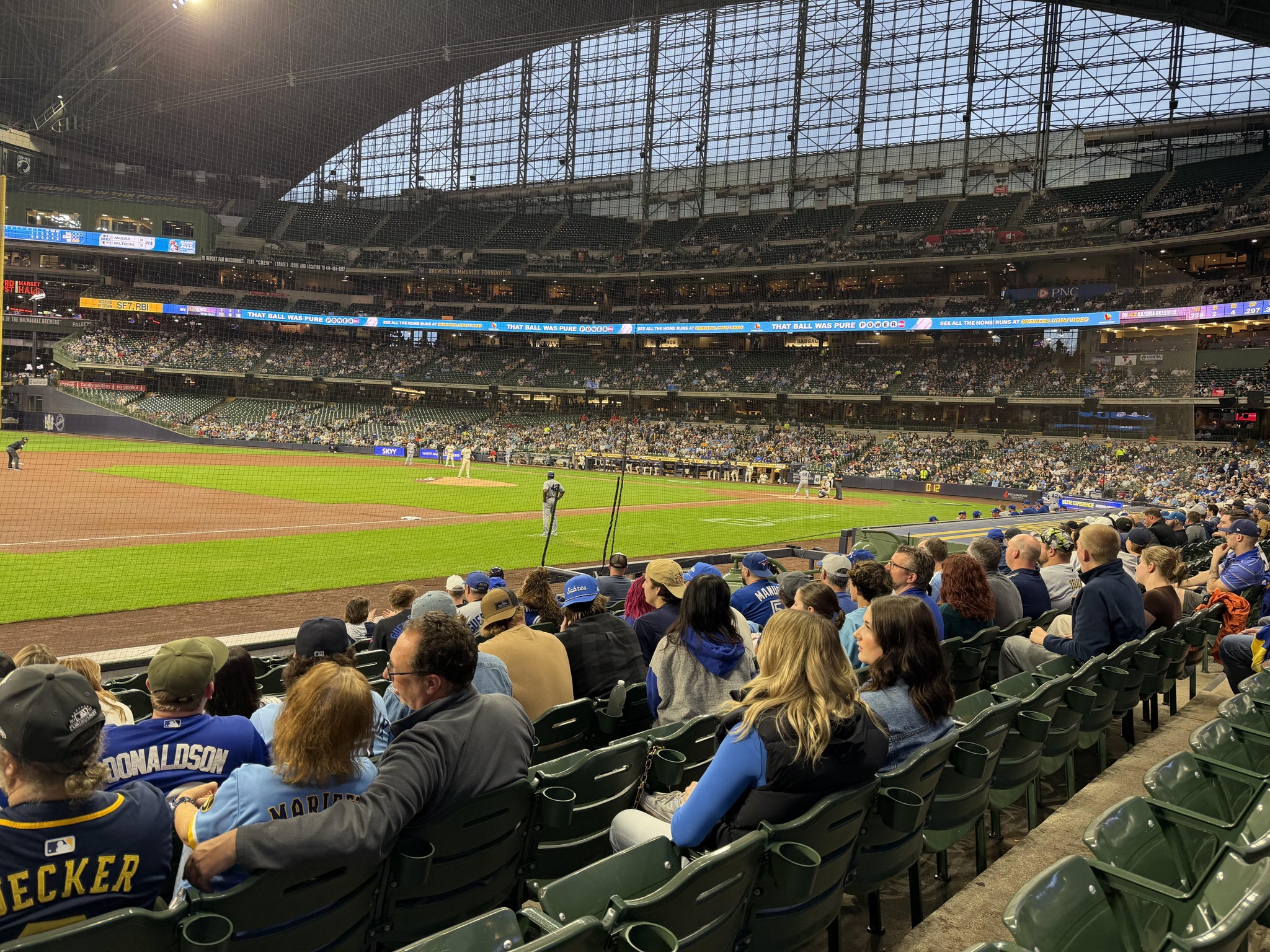 Real Fan View taken from Section 124 at American Family Field by Jason T