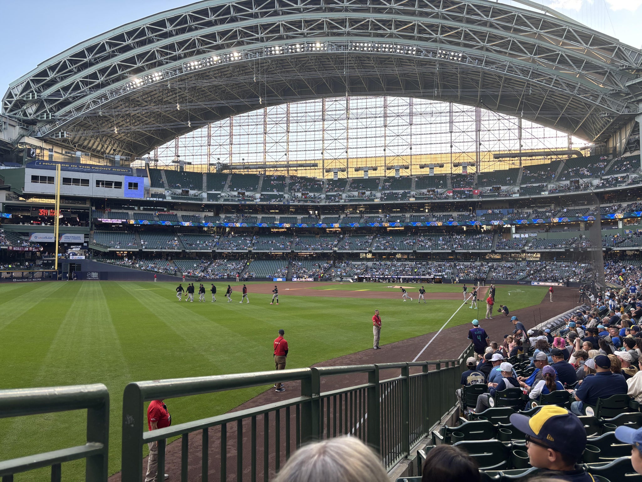 Real Fan View taken from Section 129 at American Family Field by Timothy P