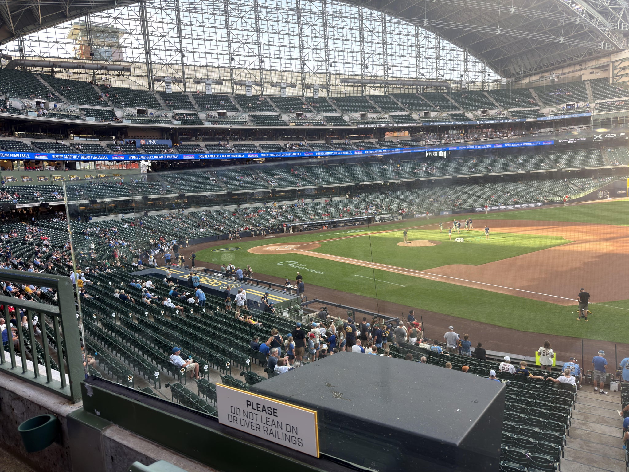 Real Fan View taken from Section 210 at American Family Field by Joe P