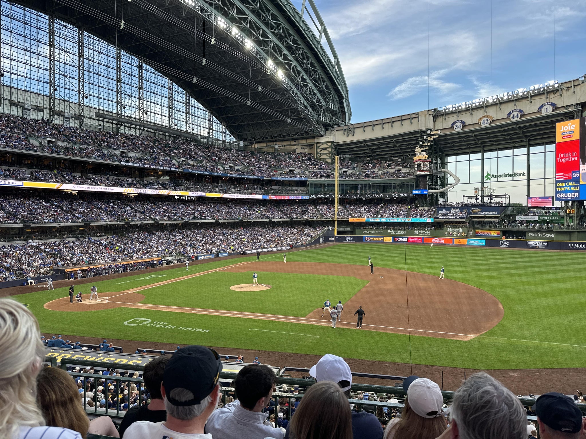 Real Fan View taken from Section 212 at American Family Field by Tara T