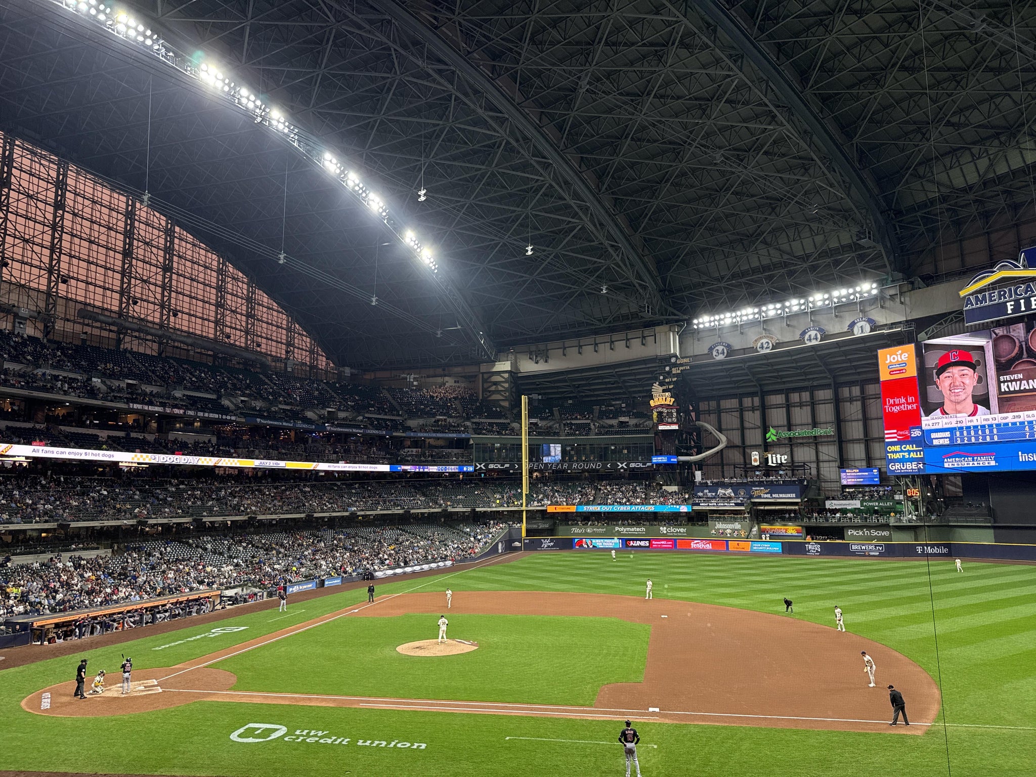 Real Fan View taken from Section 213 at American Family Field by Jason W