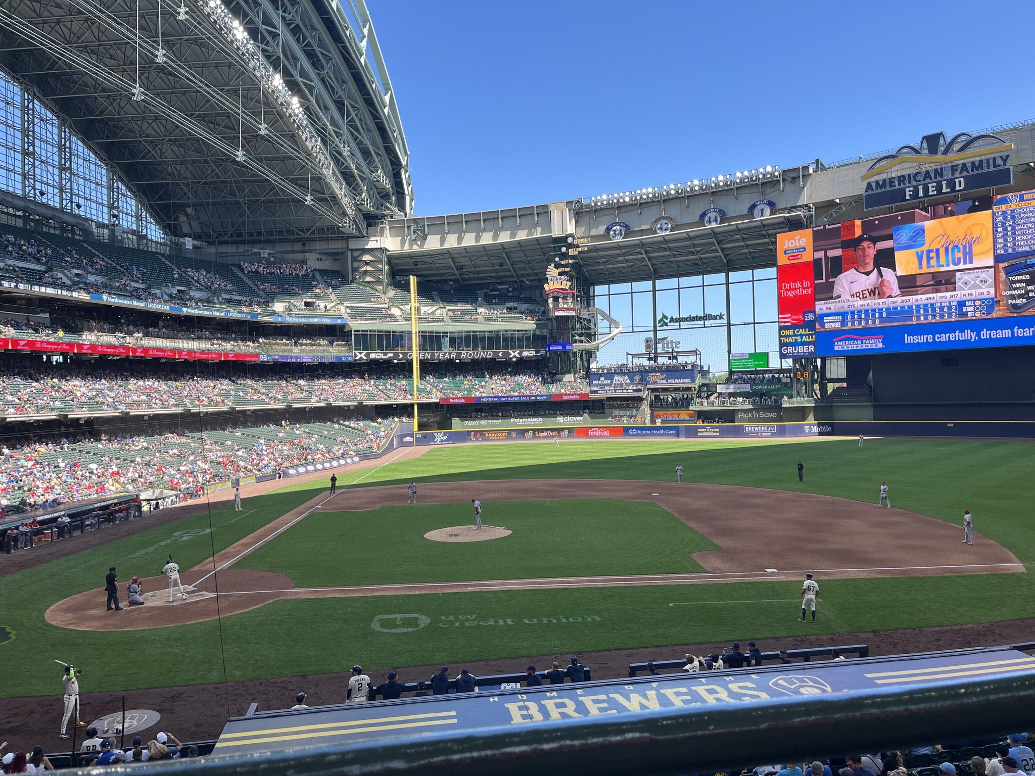 Real Fan View taken from Section 214 at American Family Field by Anonymous User