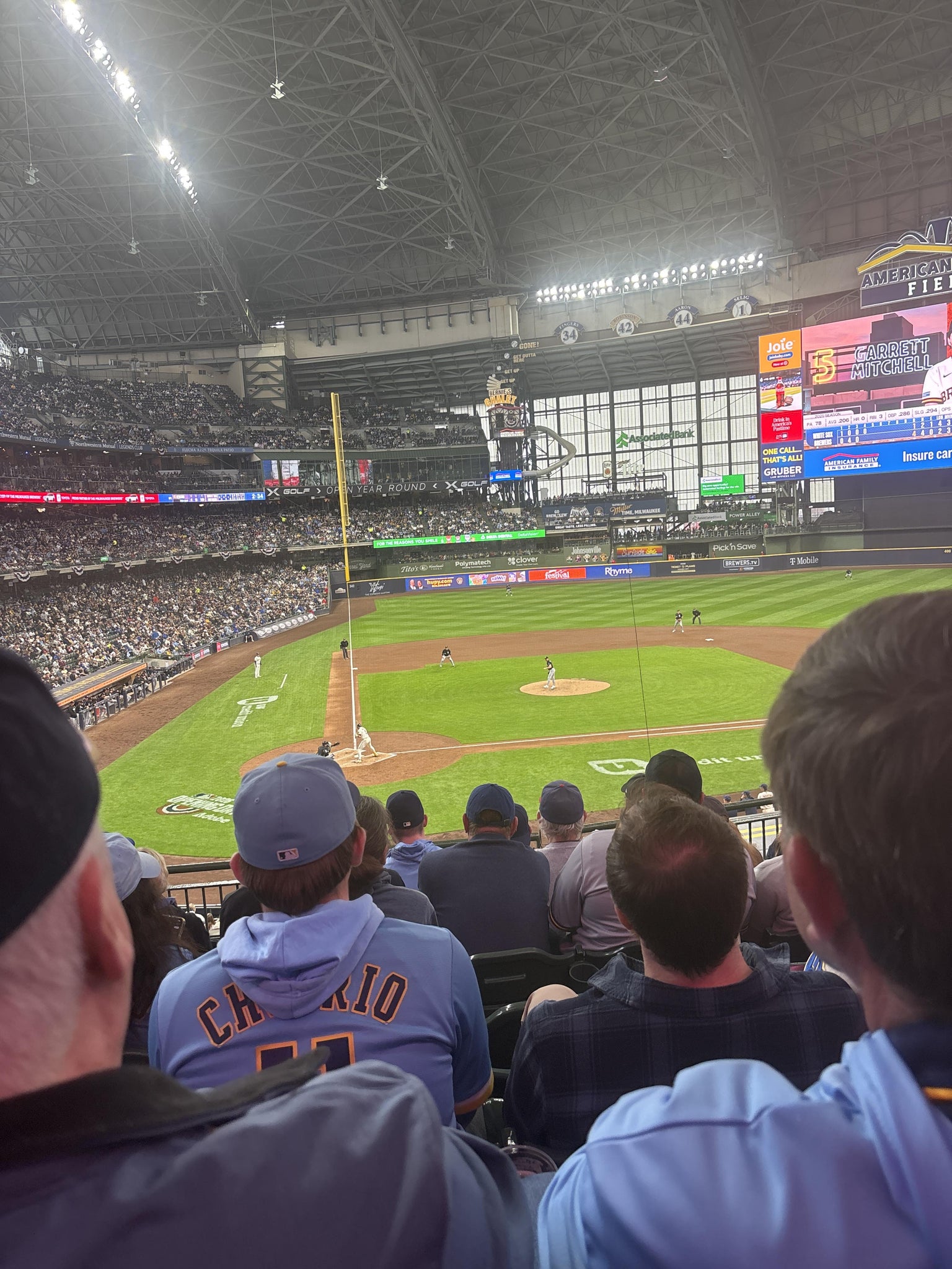 Real Fan View taken from Section 215 at American Family Field by Sebastian B