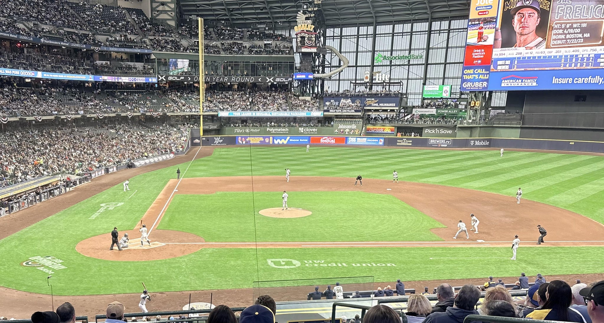 Real Fan View taken from Section 215 at American Family Field by Greg E