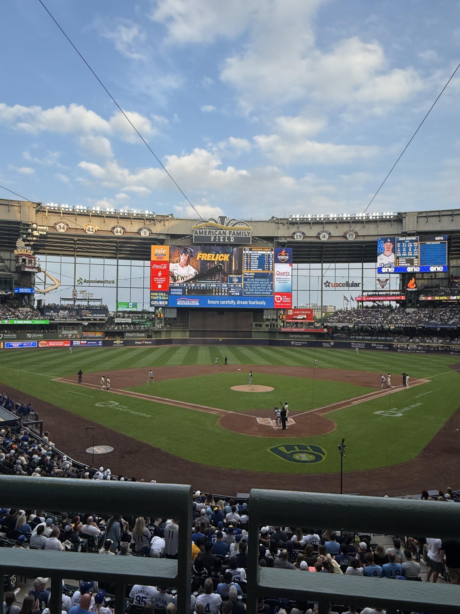 Real Fan View taken from Section 219 at American Family Field by Adam K