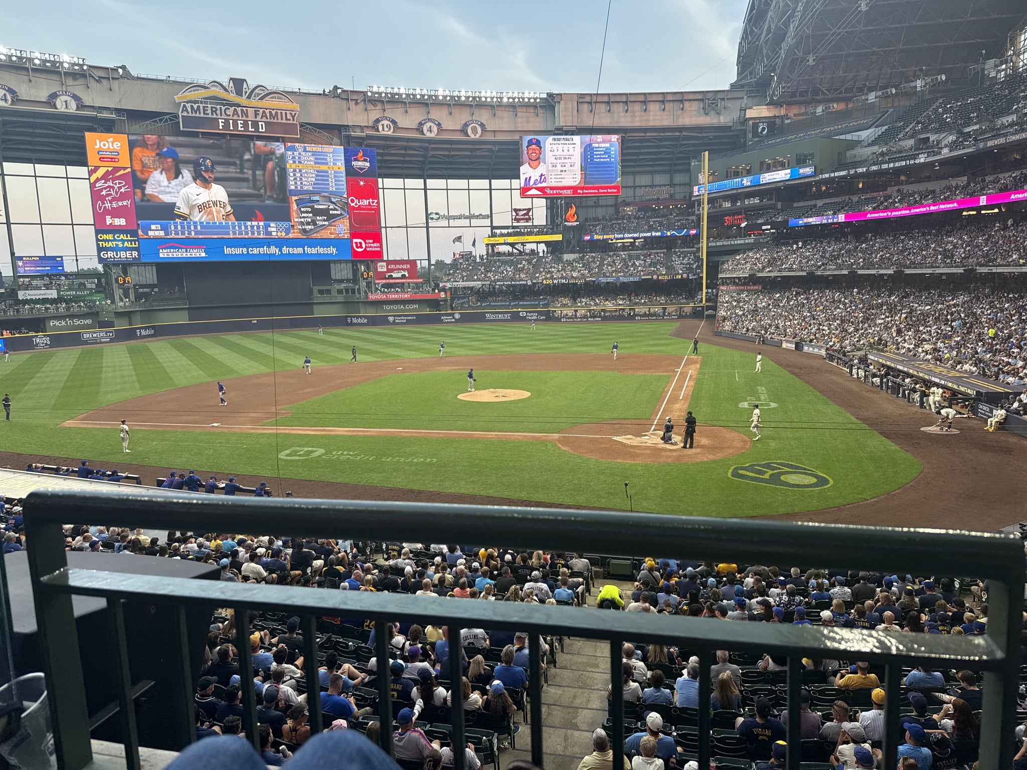 Real Fan View taken from Section 221 at American Family Field by Nick H