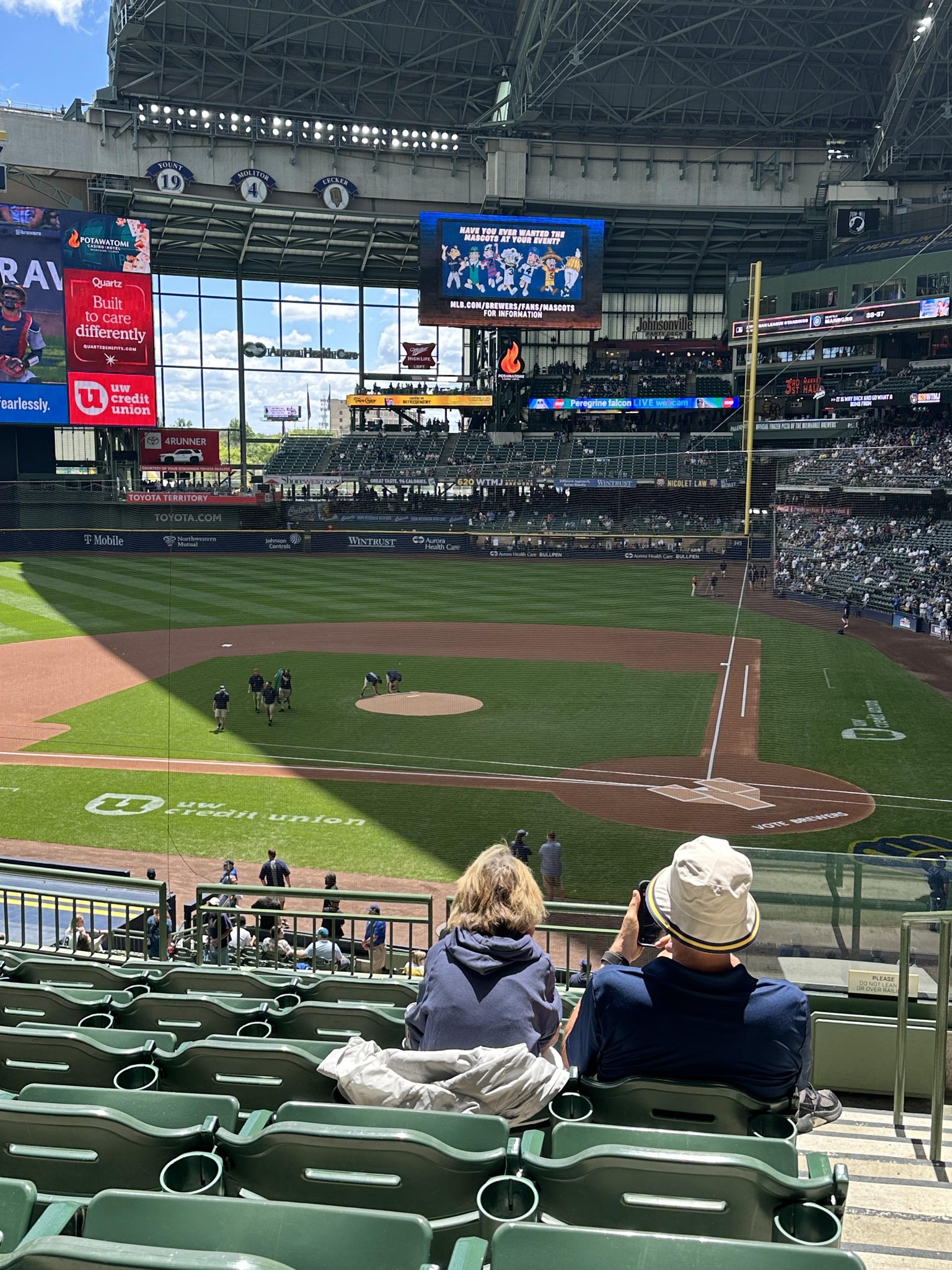 Real Fan View taken from Section 222 at American Family Field by Sharon W