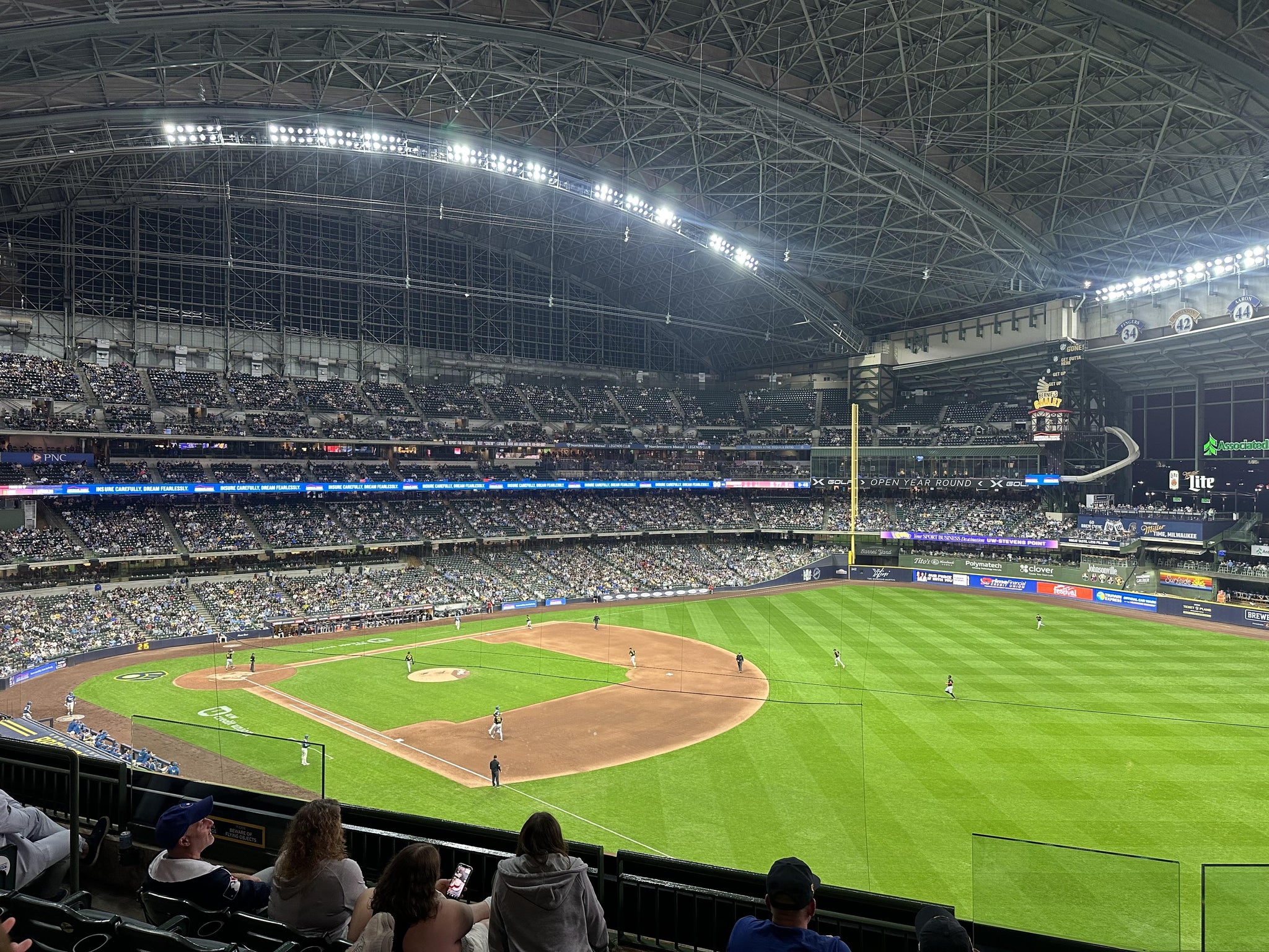 Real Fan View taken from Section 311 at American Family Field by Mary J