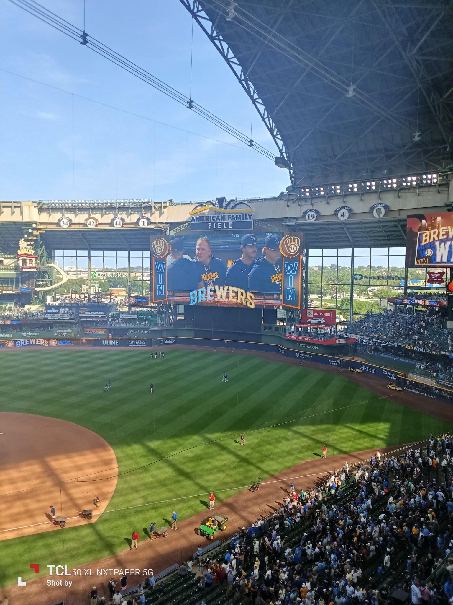 Real Fan View taken from Section 312 at American Family Field by Jessica R