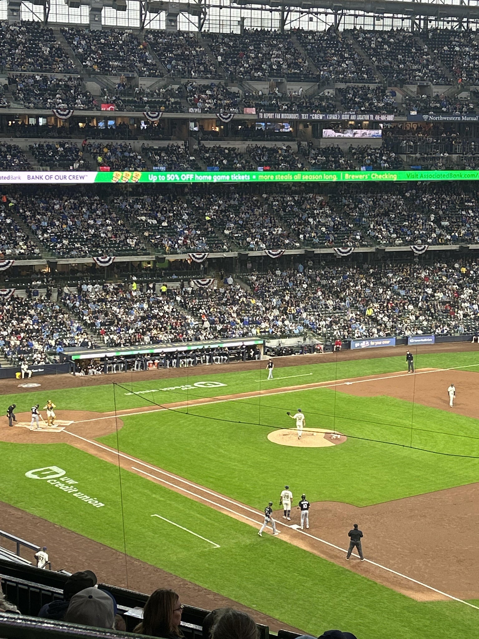 Real Fan View taken from Section 312 at American Family Field by Mary M
