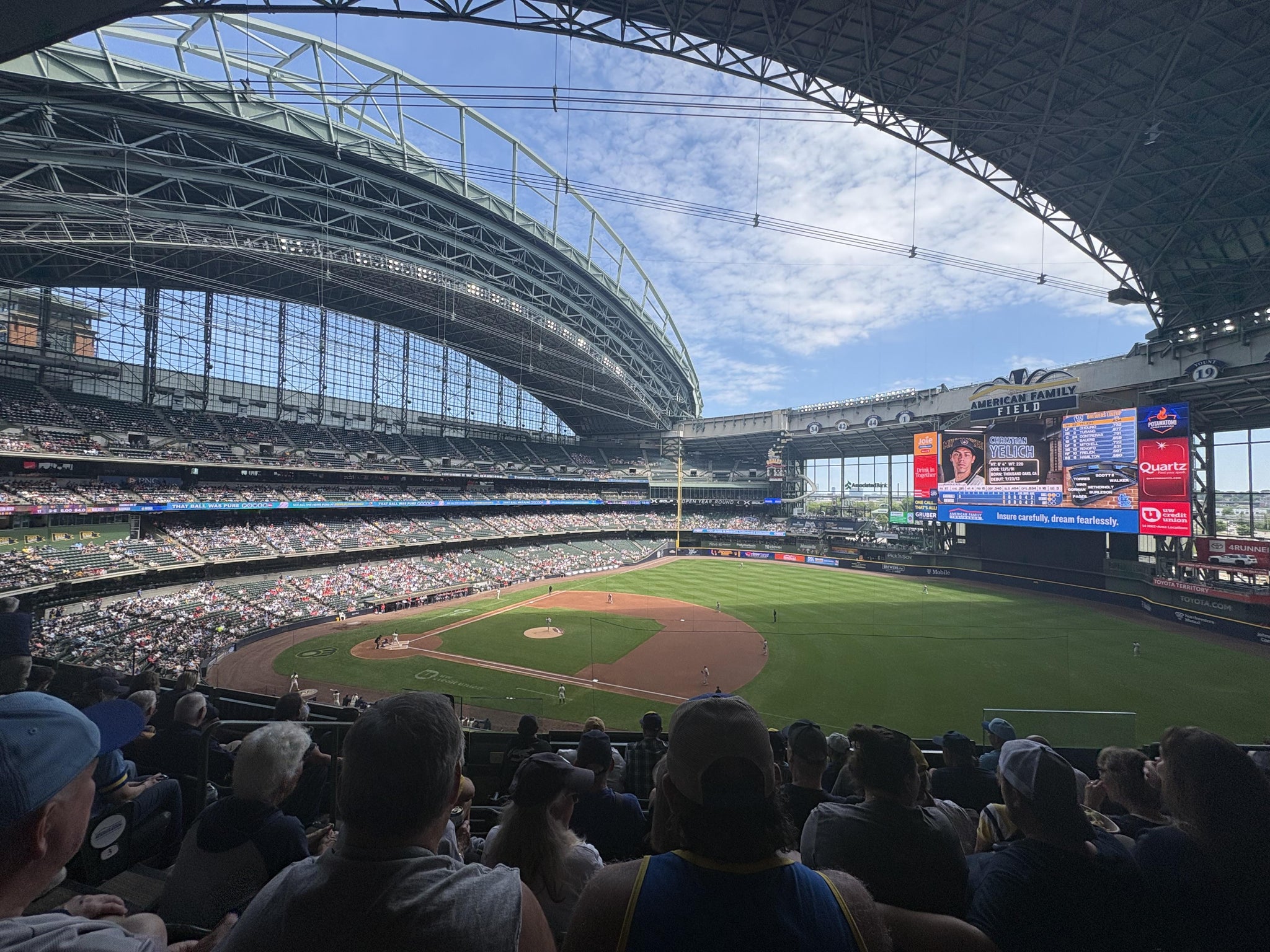 Real Fan View taken from Section 316 at American Family Field by Kellen  B