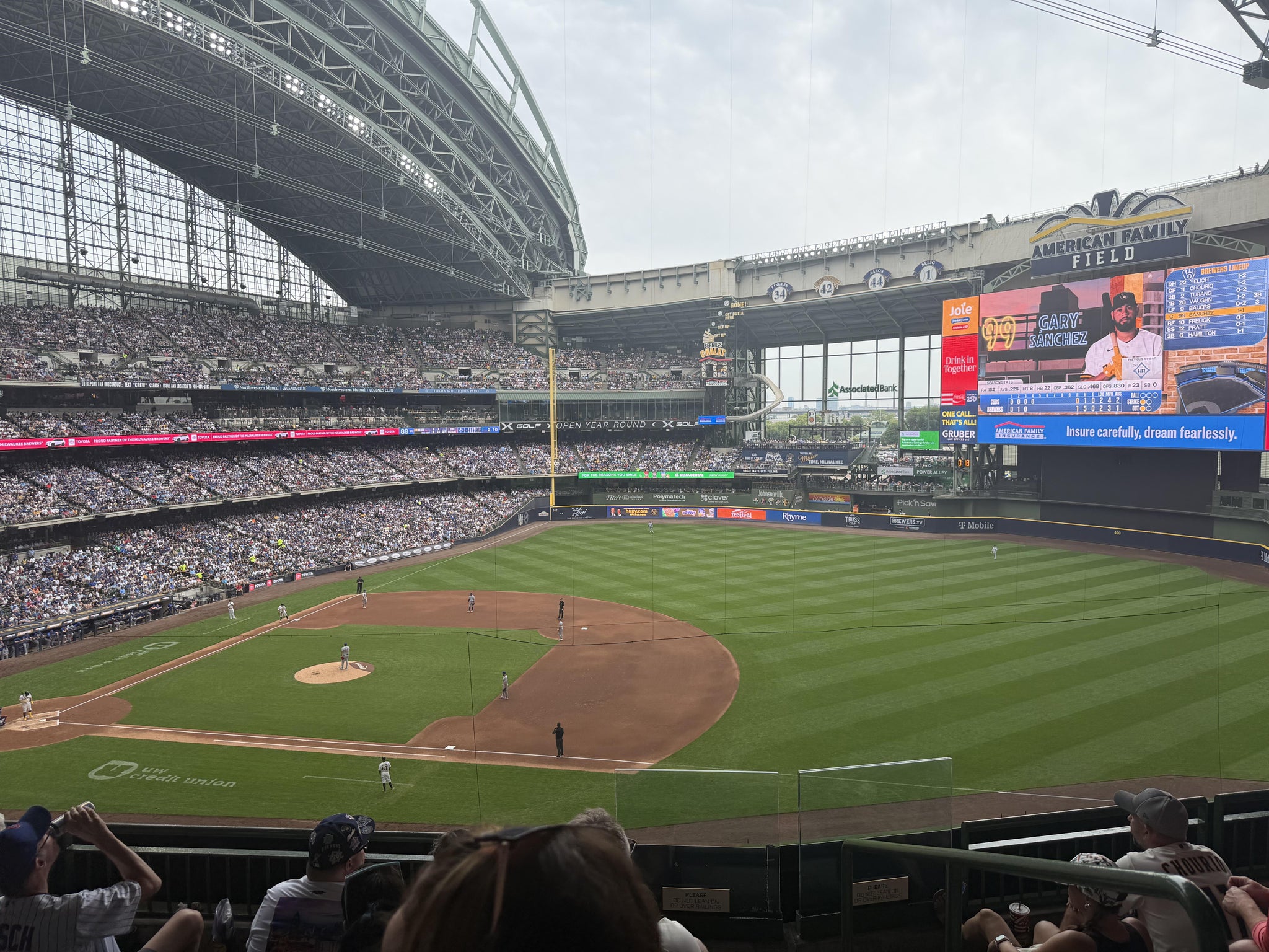 Real Fan View taken from Section 317 at American Family Field by Chris N