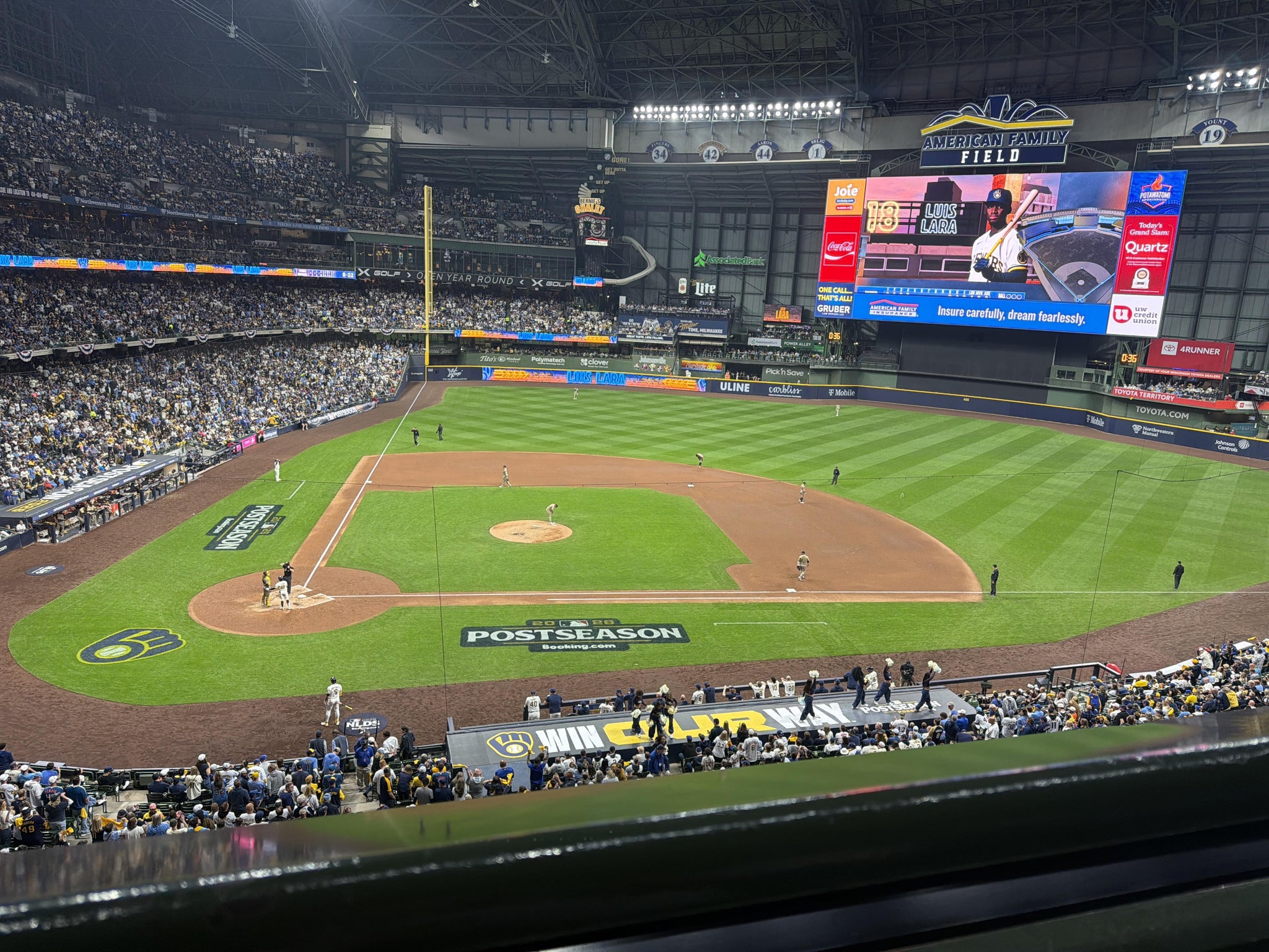 Real Fan View taken from Section 322 at American Family Field by Chip W