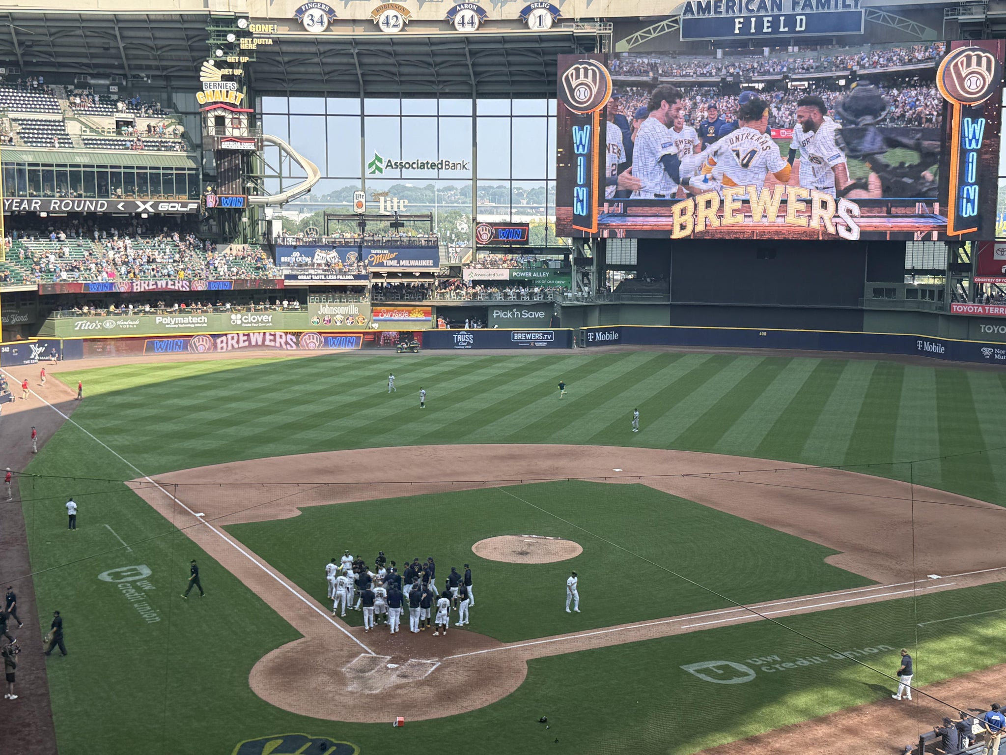 Real Fan View taken from Section 327 at American Family Field by Jackie S