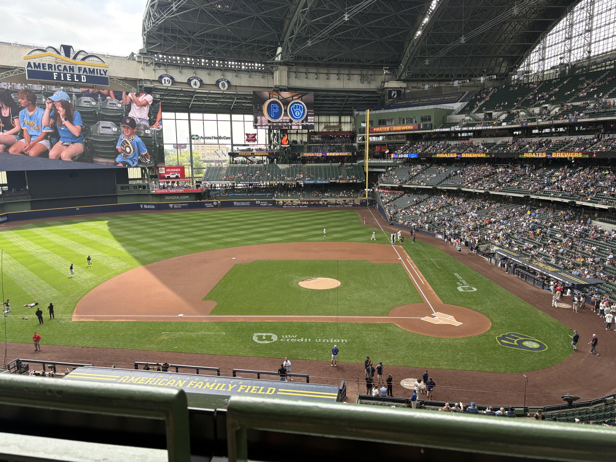 Real Fan View taken from Section 337 at American Family Field by Jon P