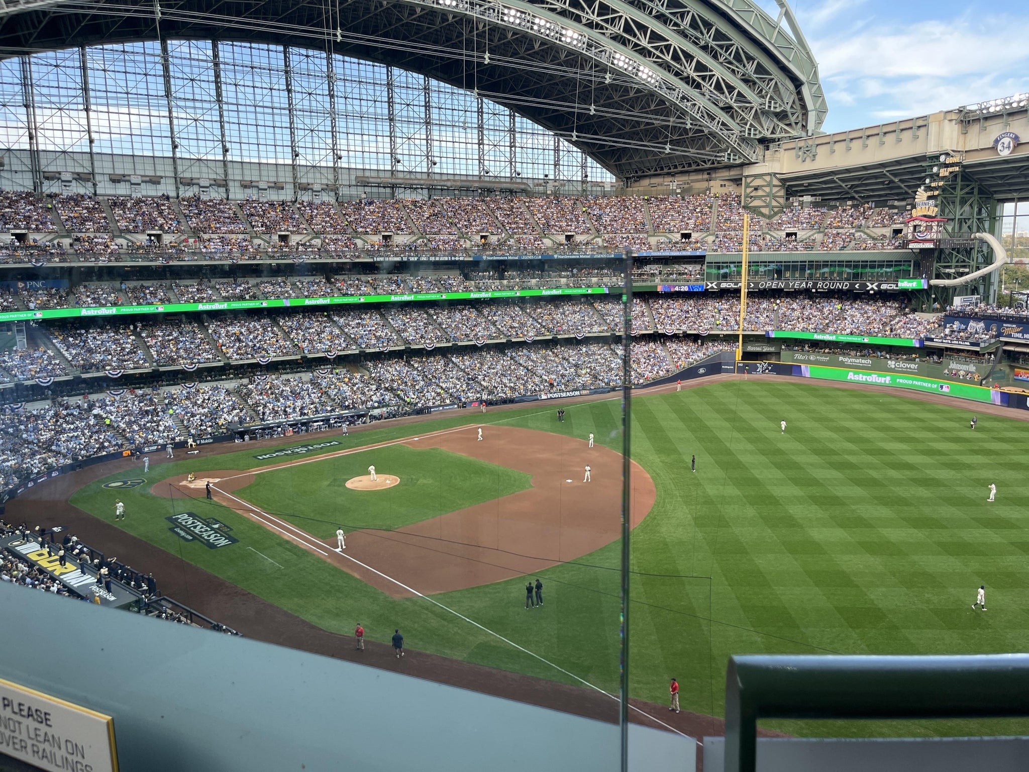 Real Fan View taken from Section 408 at American Family Field by George L